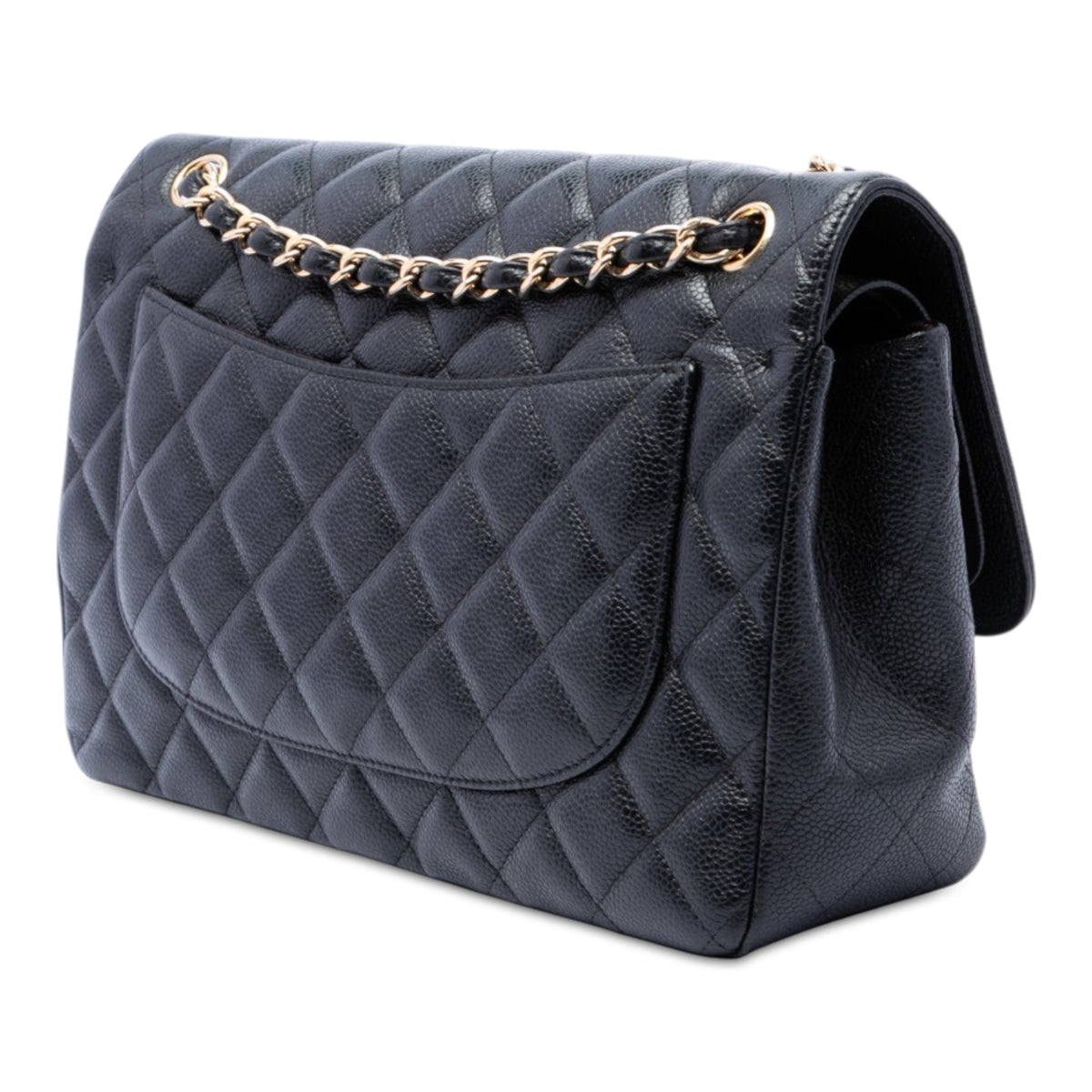 Chanel Jumbo Classic Caviar Double Flap — Black