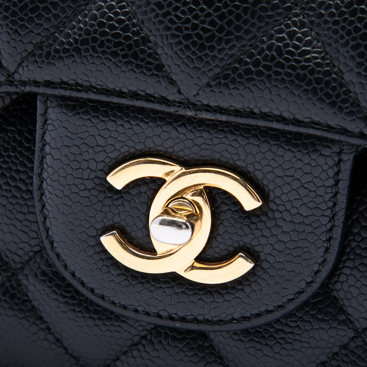 Chanel Jumbo Classic Caviar Double Flap — Black