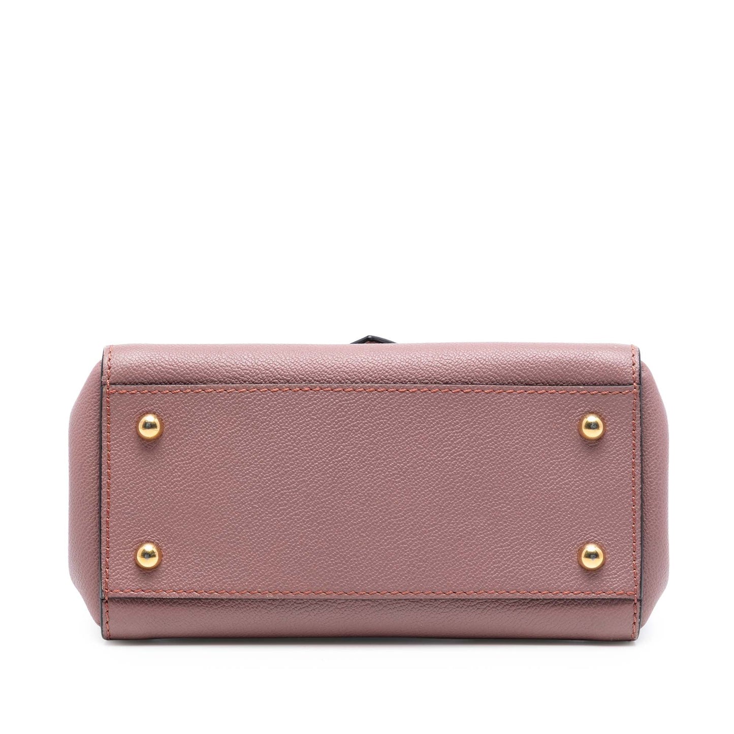 Burberry Small Grained Leather Buckle Tote