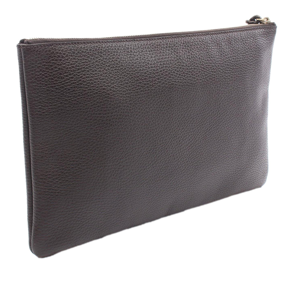 Gucci Calfskin Bamboo Tassel Clutch — Brown