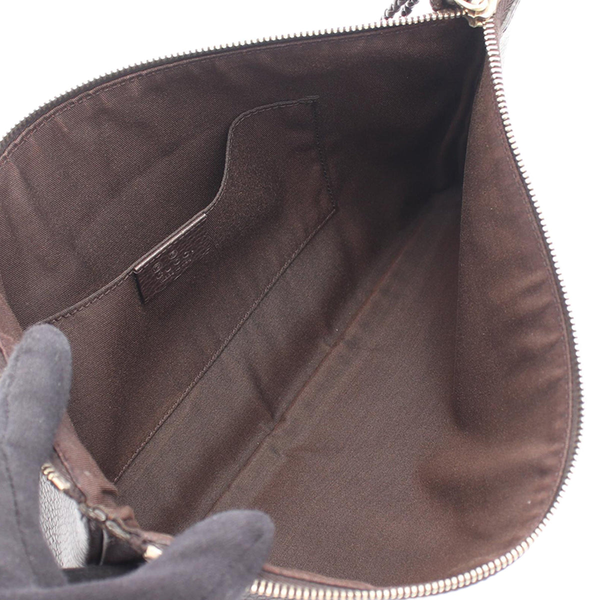 Gucci Calfskin Bamboo Tassel Clutch — Brown