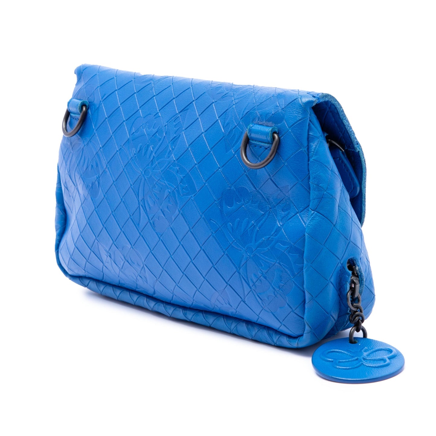 Bottega Veneta Small Calfskin Intrecciomirage Embossed Butterfly Chain Crossbody