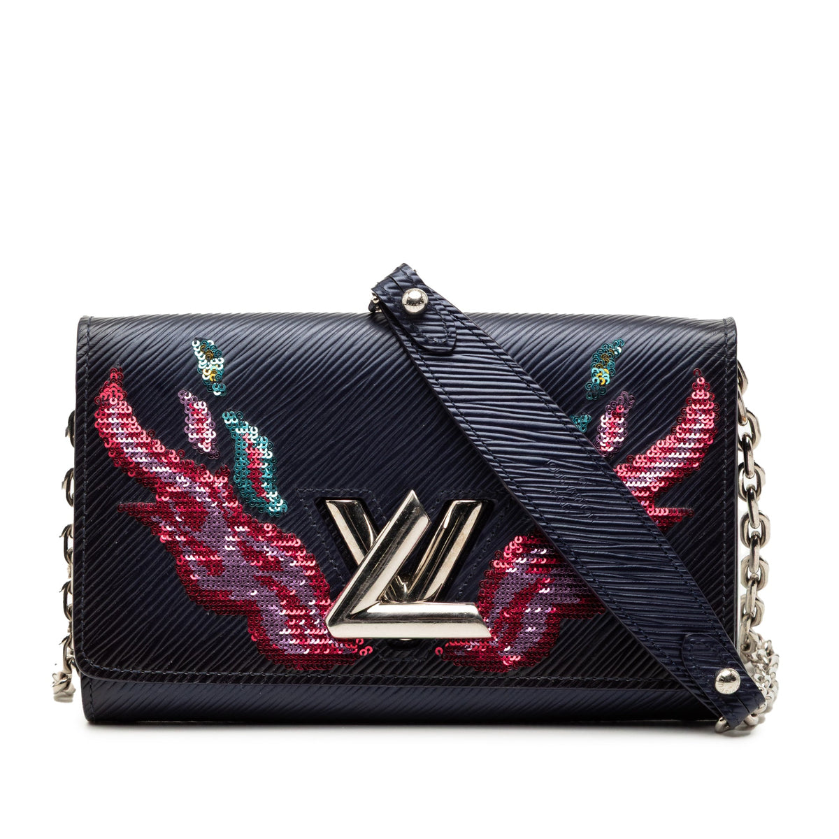 Louis Vuitton Epi Sequin Flames Twist Chain Wallet