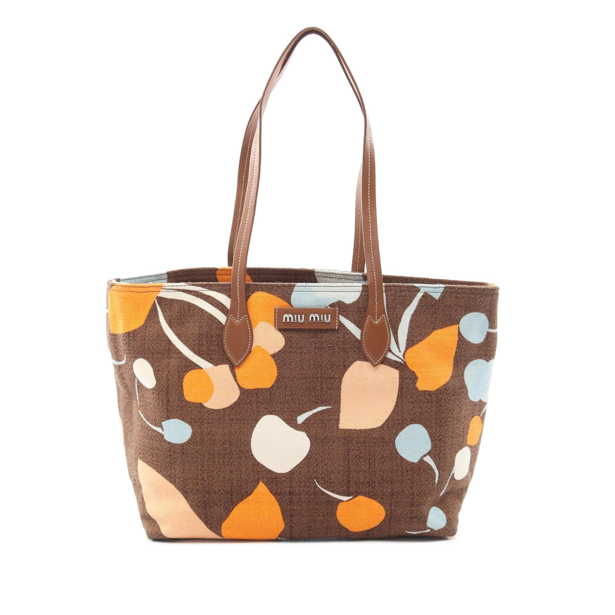 Miu Miu Printed Canvas Tote