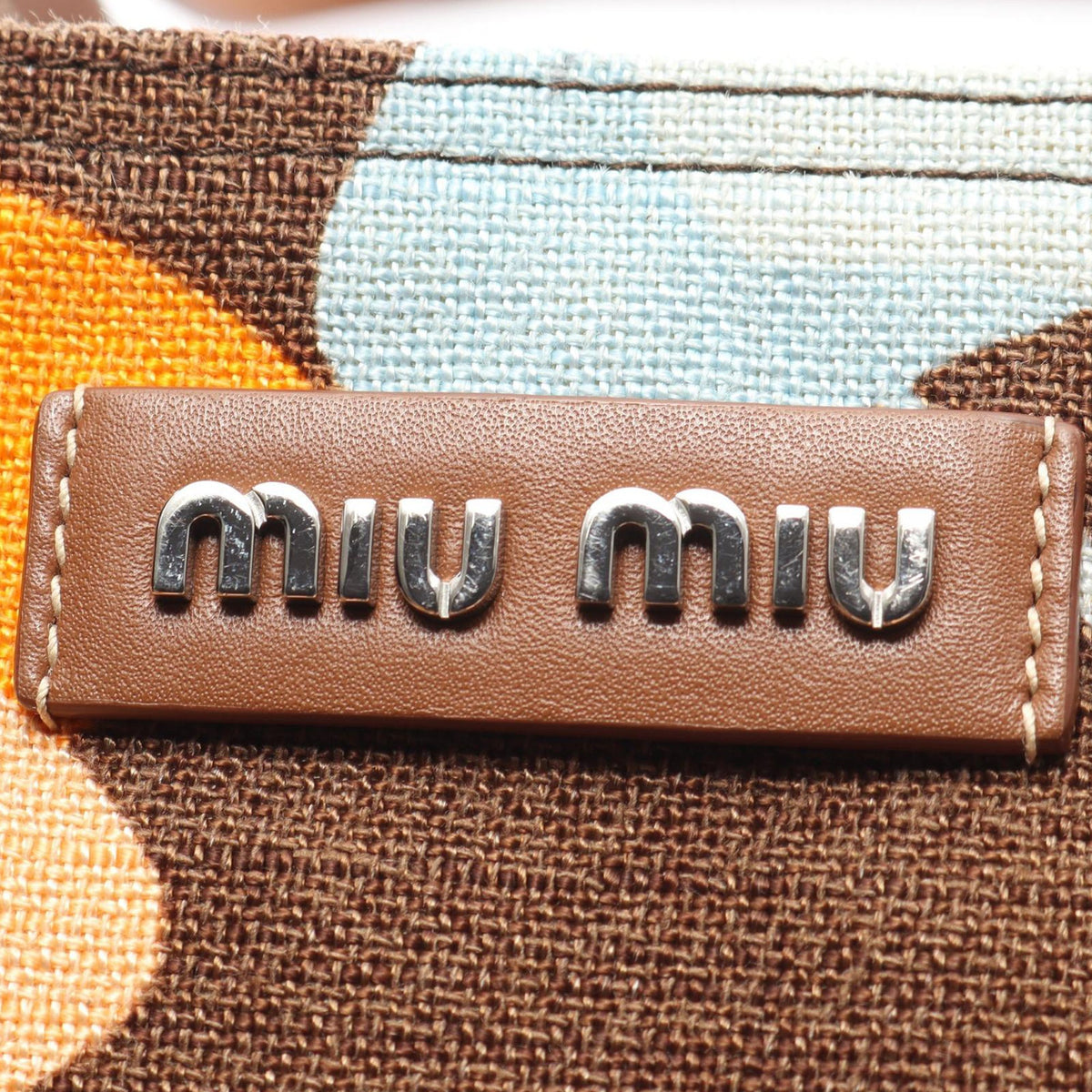 Miu Miu Printed Canvas Tote