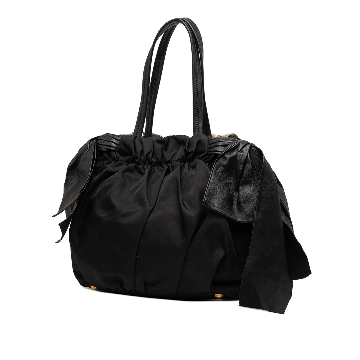Prada Tessuto Python Print Bow Satchel