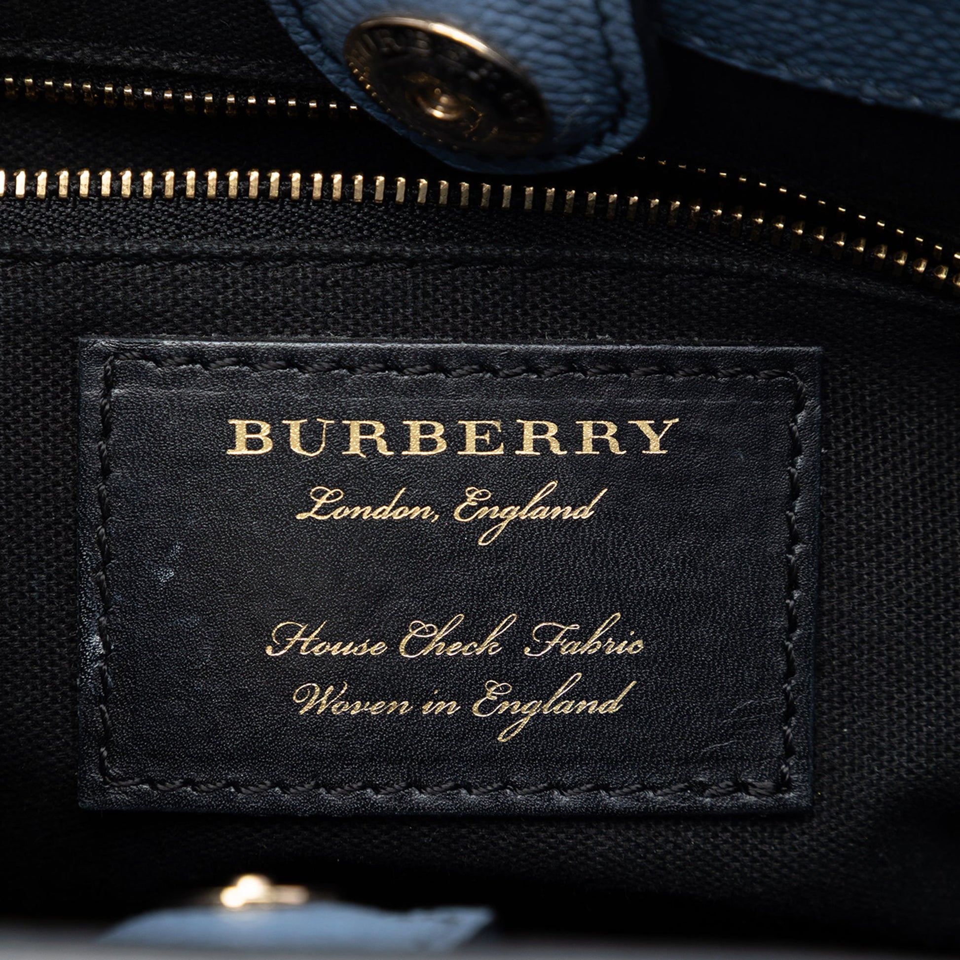 Small Leather and House Check Banner Satchel
