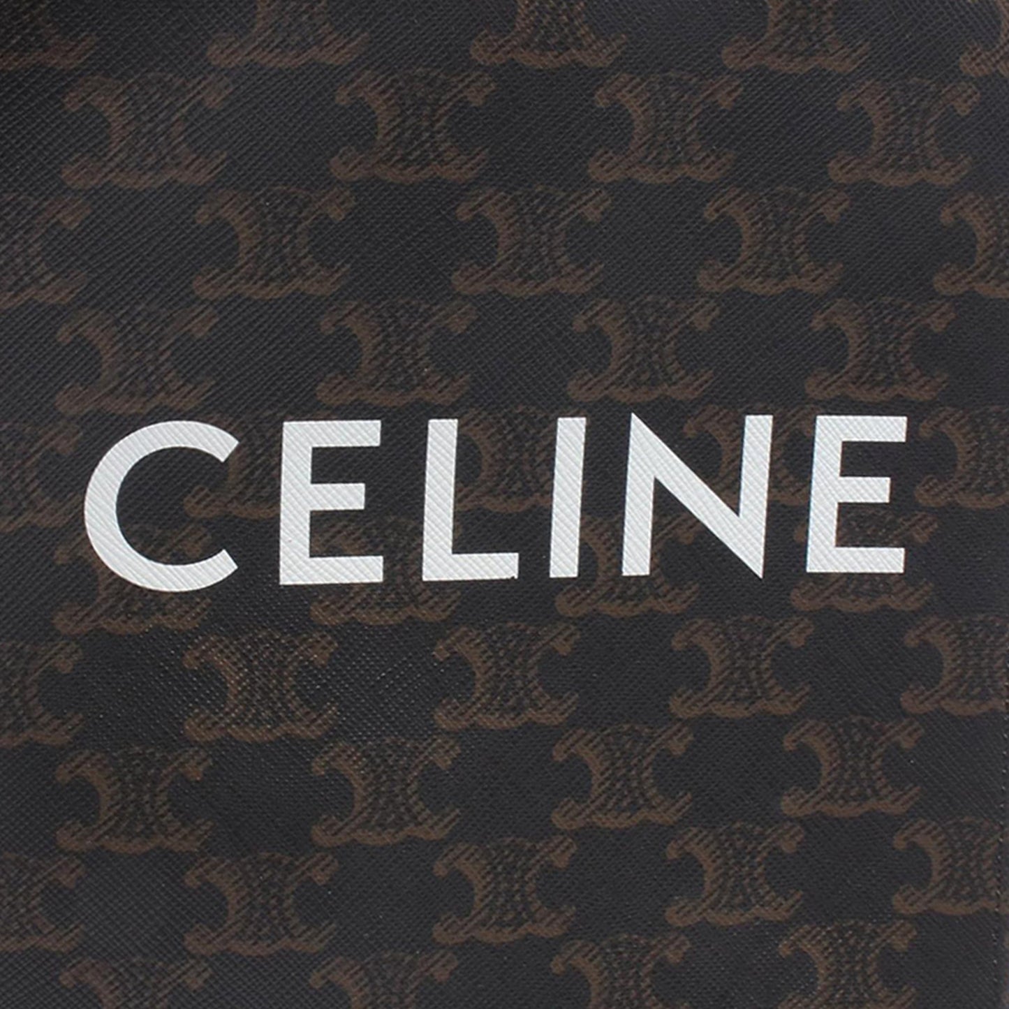Celine Mini Triomphe Coated Canvas Vertical Cabas Satchel