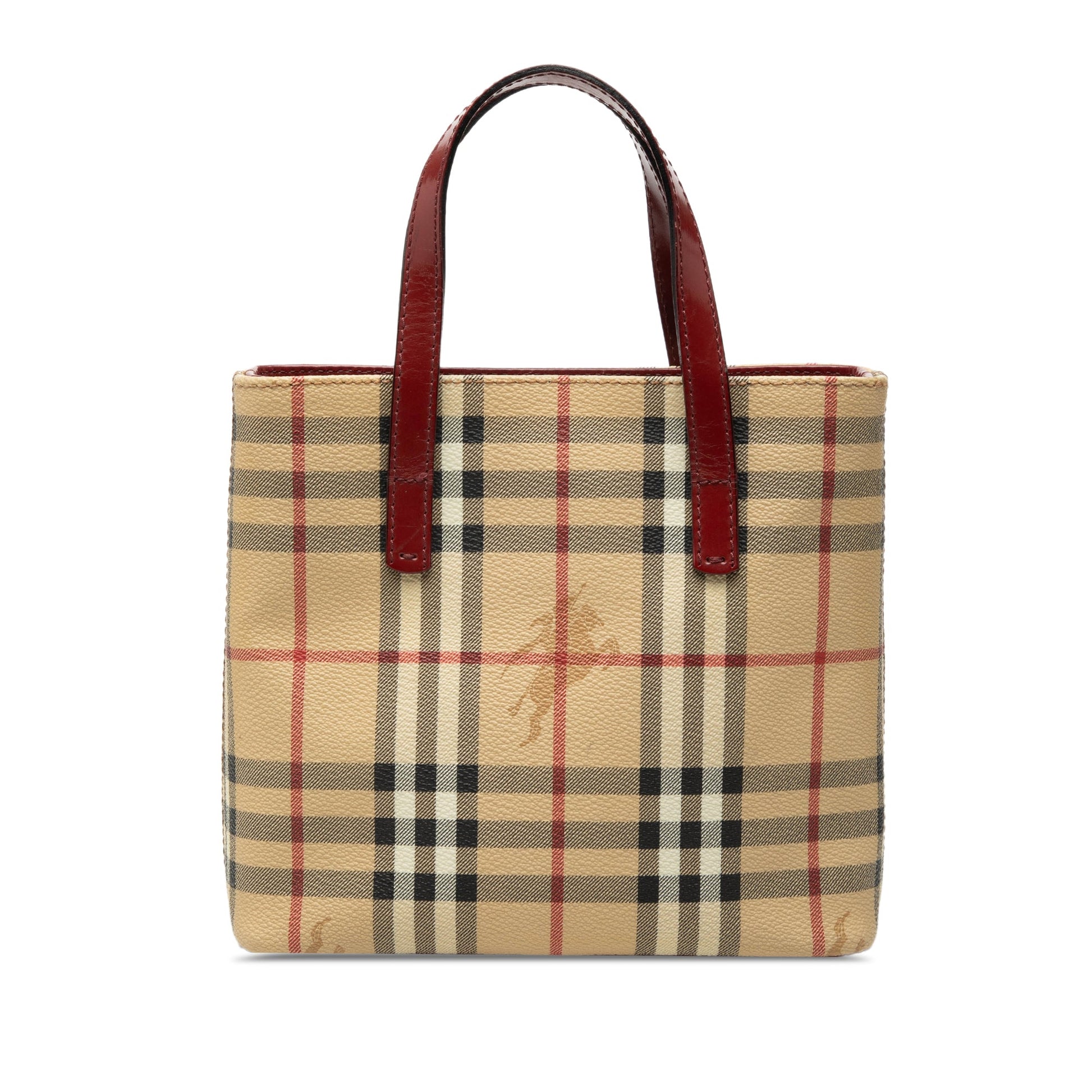 Burberry Haymarket Check Coated Canvas Handbag