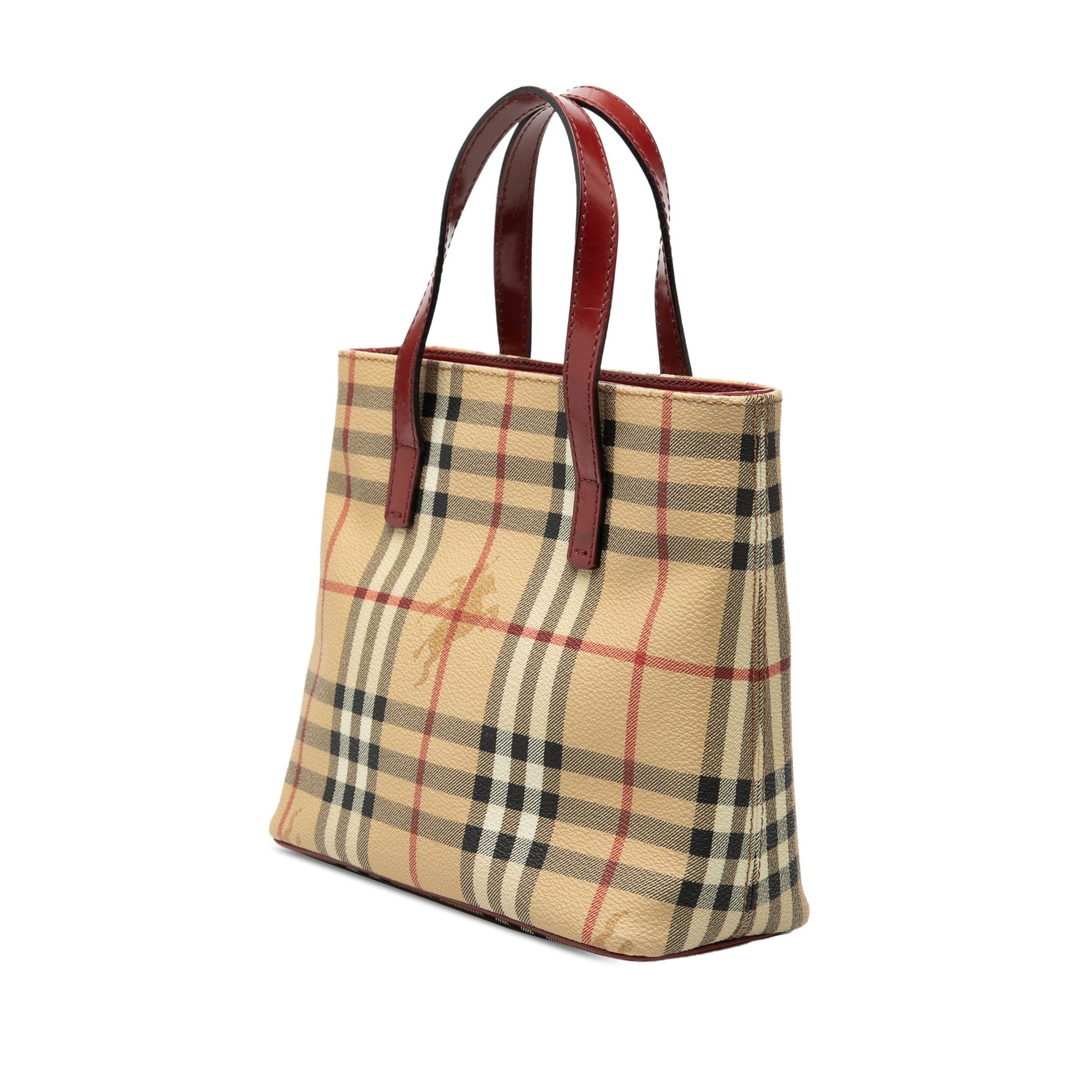 Burberry Haymarket Check Coated Canvas Handbag