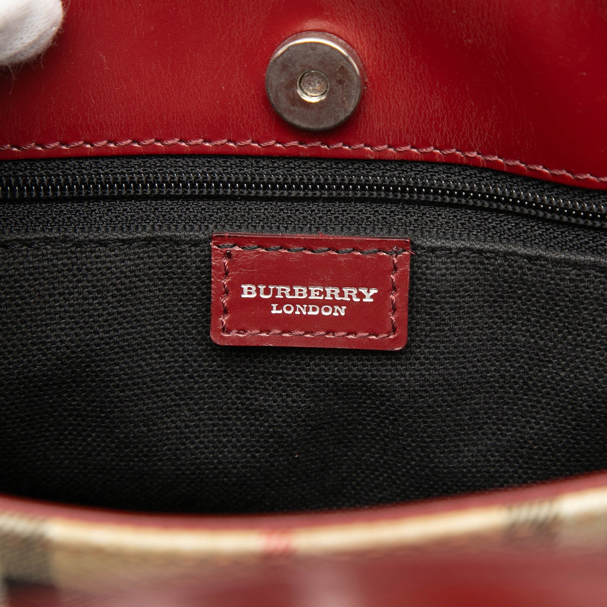 Burberry Haymarket Check Coated Canvas Handbag