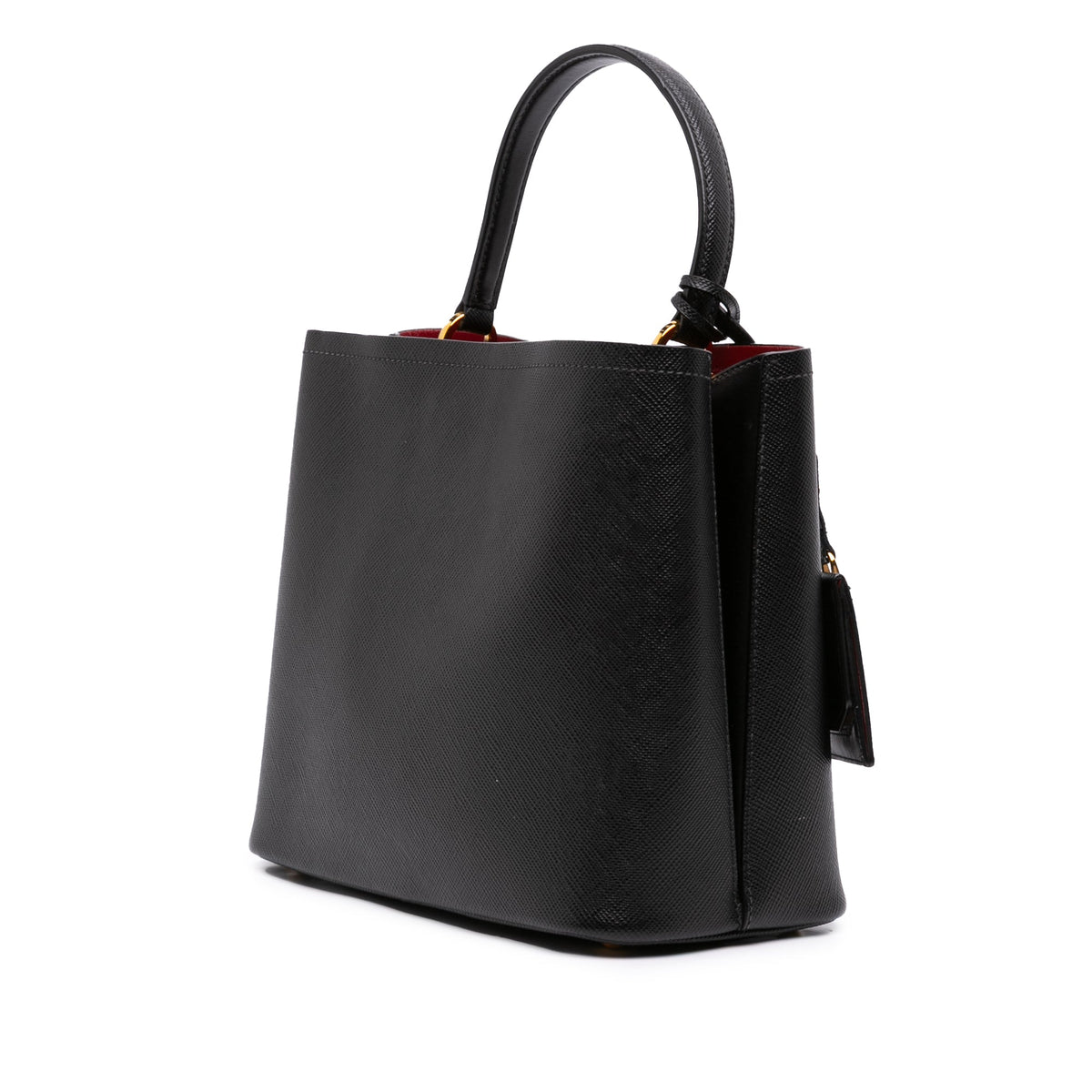 Prada Large Saffiano Cuir Panier Satchel — Black