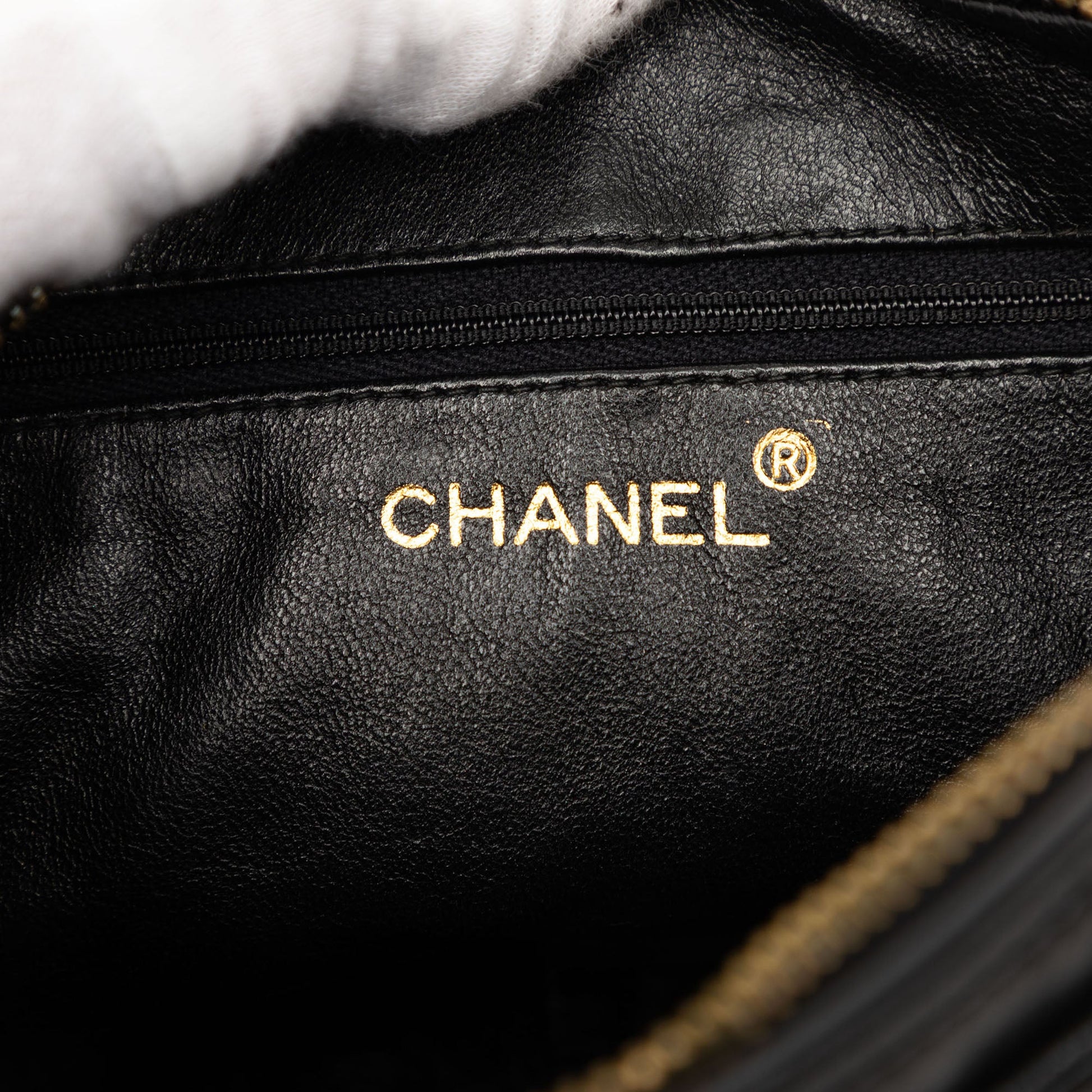 CC Diamond Quilted Lambskin Tassel Camera Bag