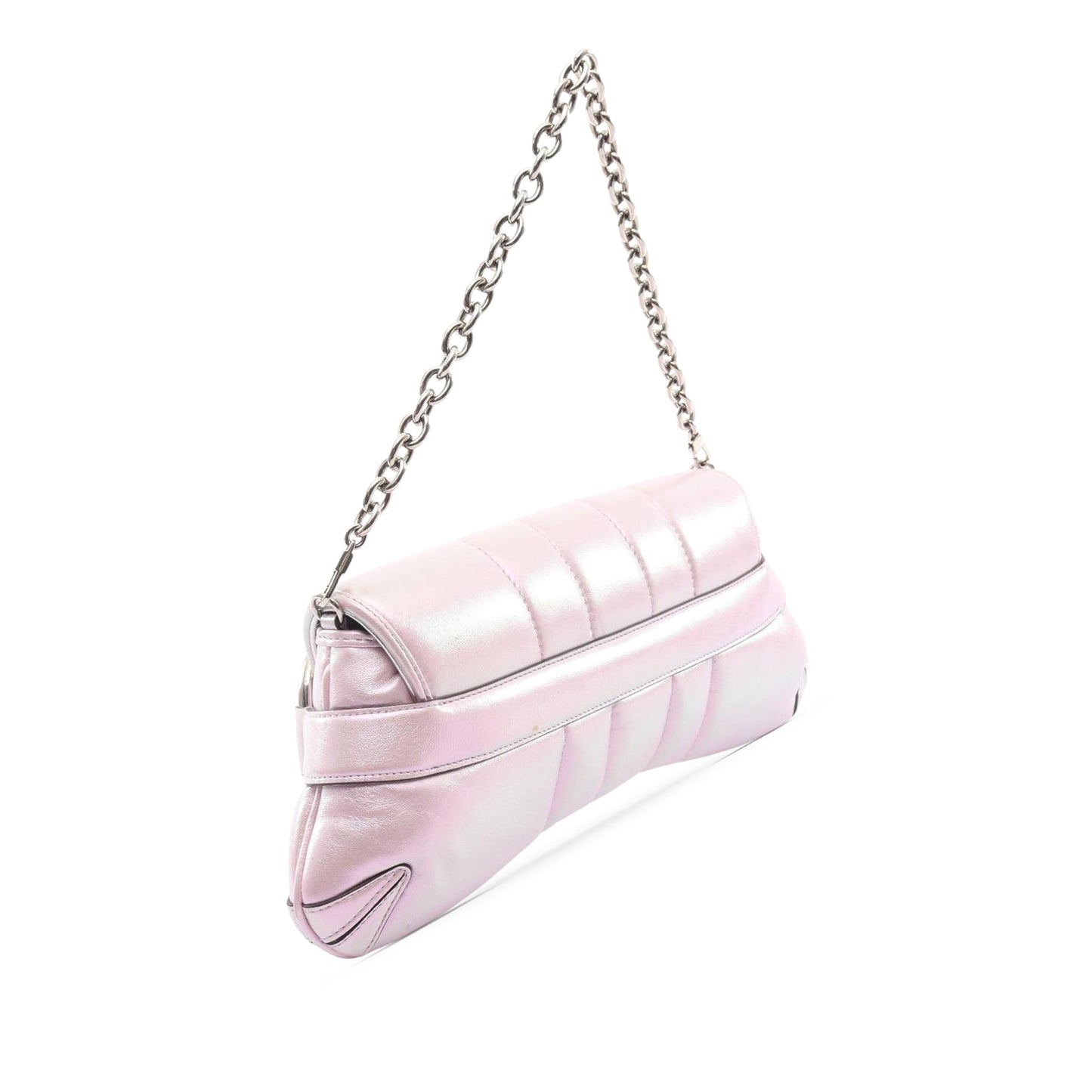 Gucci Small Iridescent Calfskin Horsebit Chain Satchel