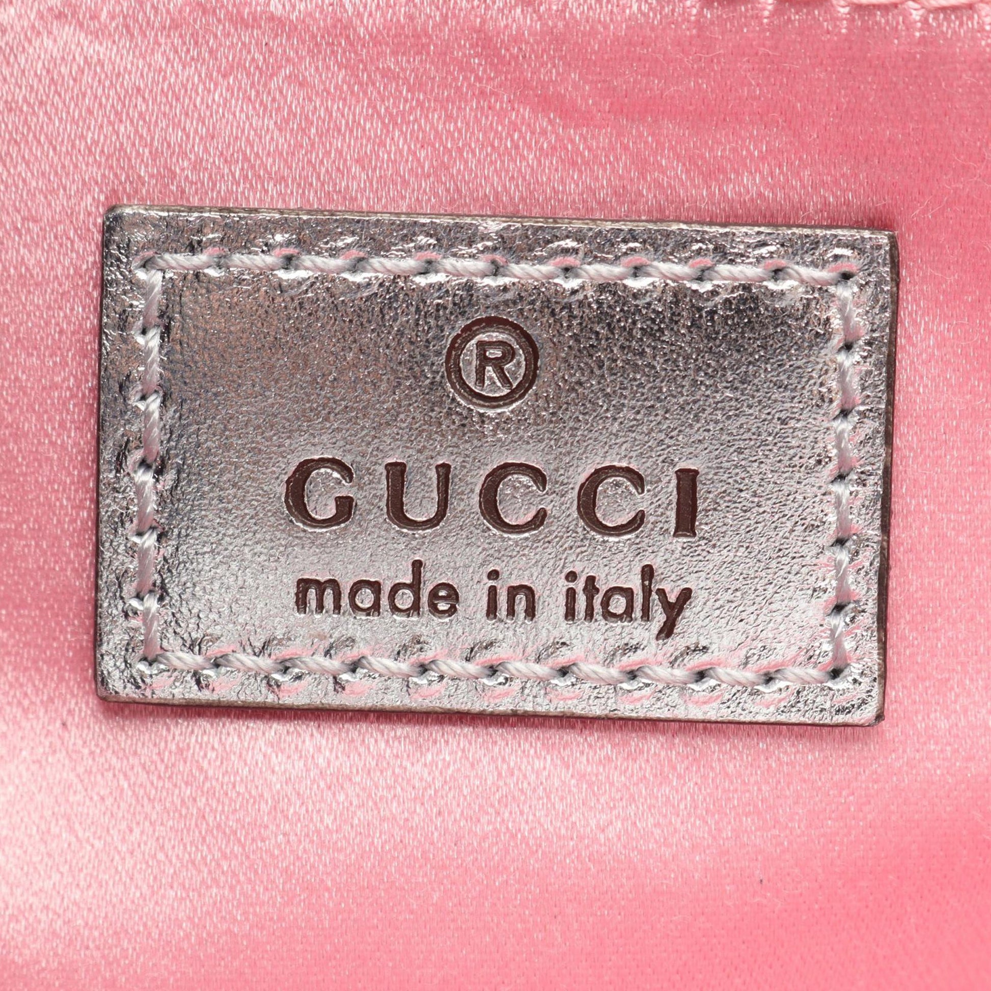 Gucci Small Iridescent Calfskin Horsebit Chain Satchel