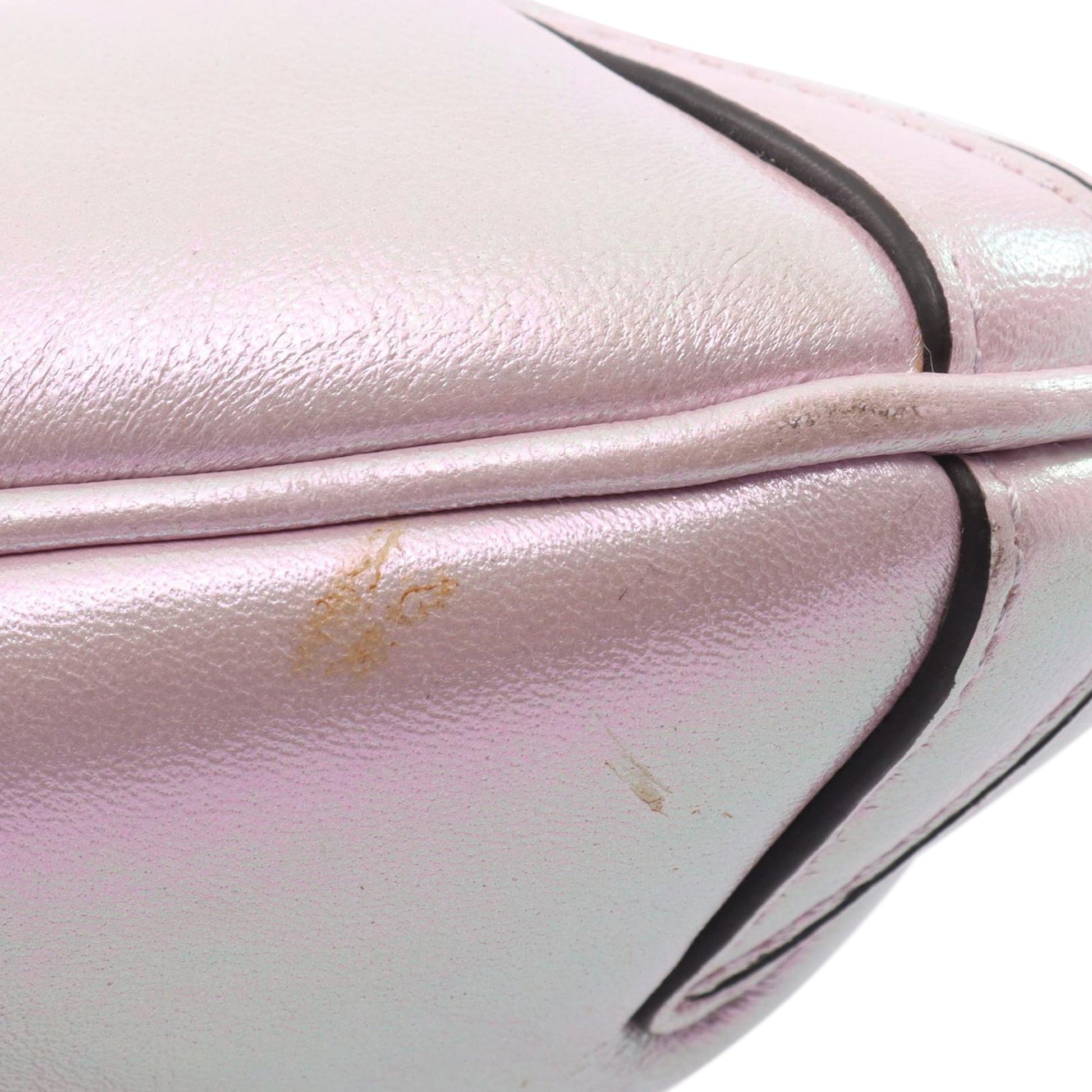Gucci Small Iridescent Calfskin Horsebit Chain Satchel