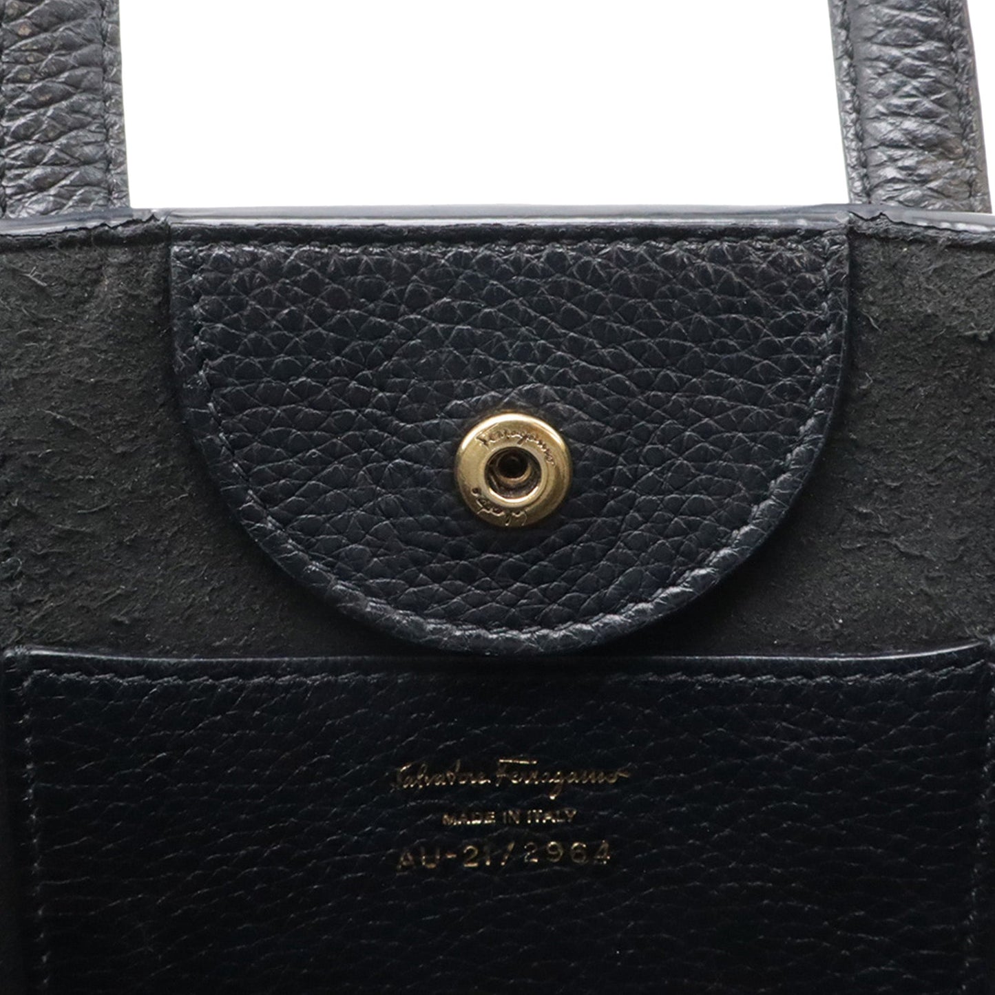 Ferragamo Mini Tumbled Calfskin Gancini Tote