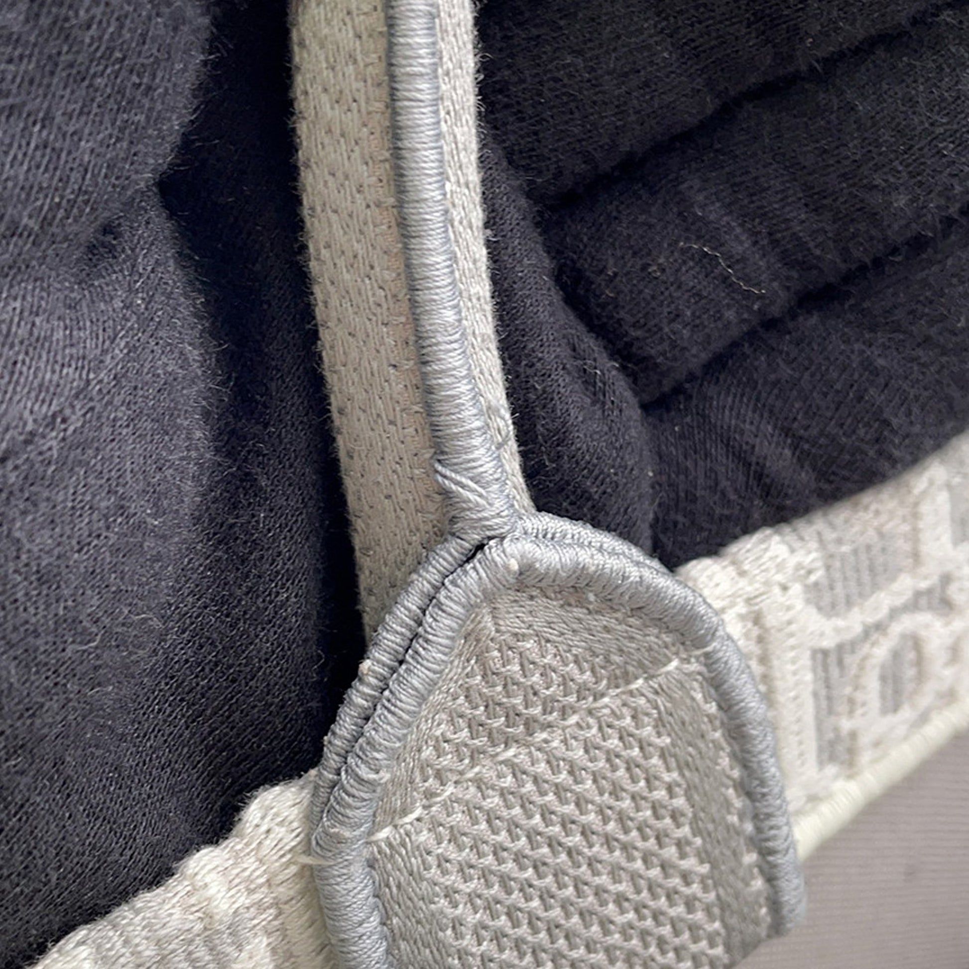Dior Mini Oblique Embroidered Canvas Lace Book Tote
