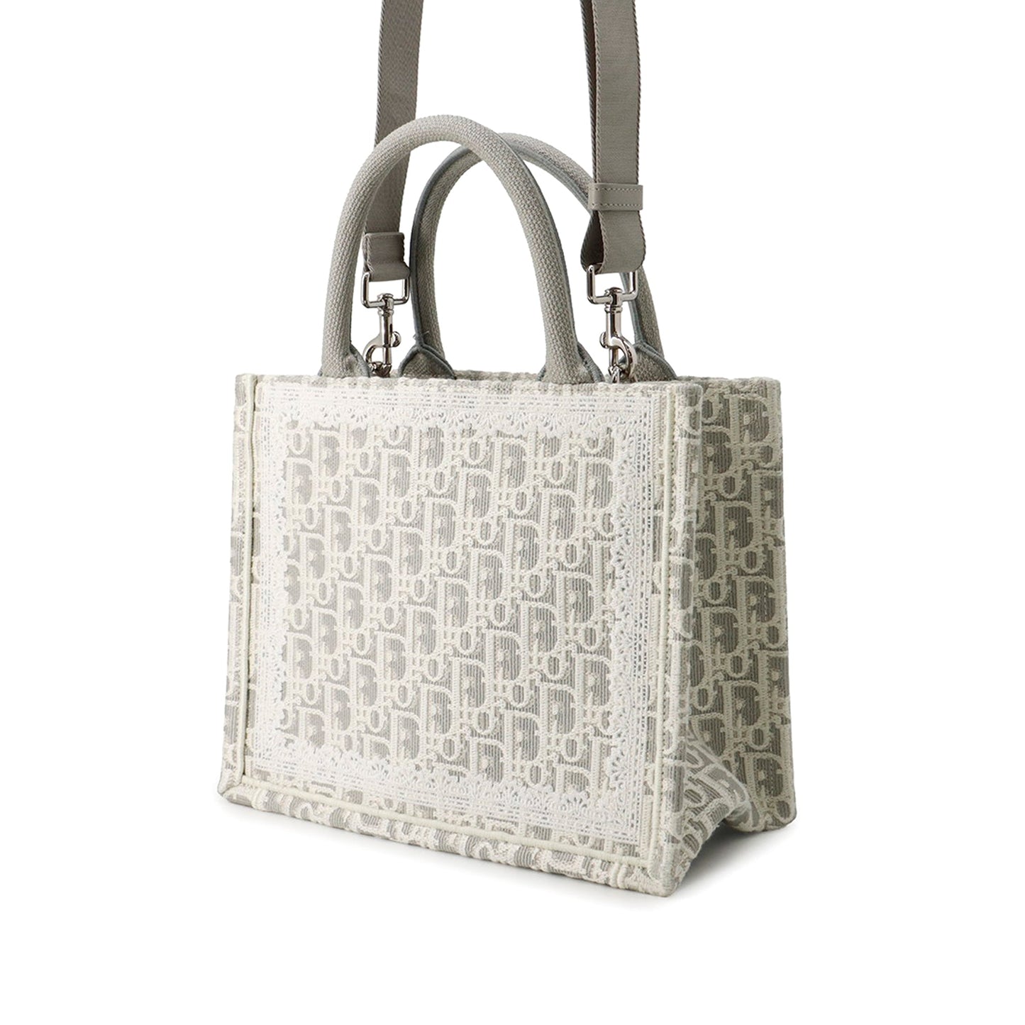 Dior Mini Oblique Embroidered Canvas Lace Book Tote