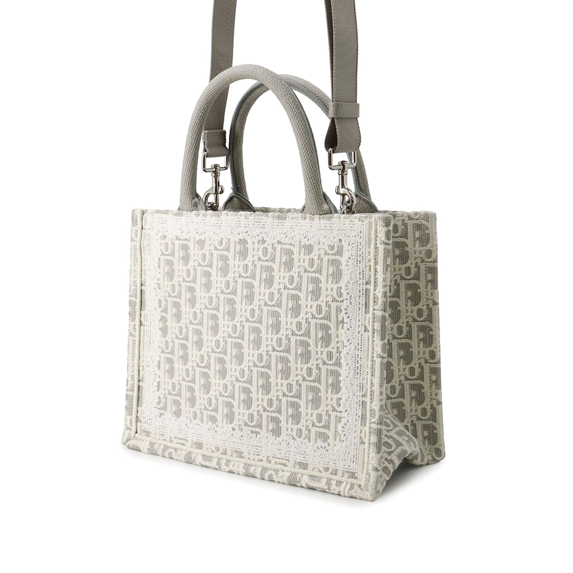 Dior Mini Oblique Embroidered Canvas Lace Book Tote