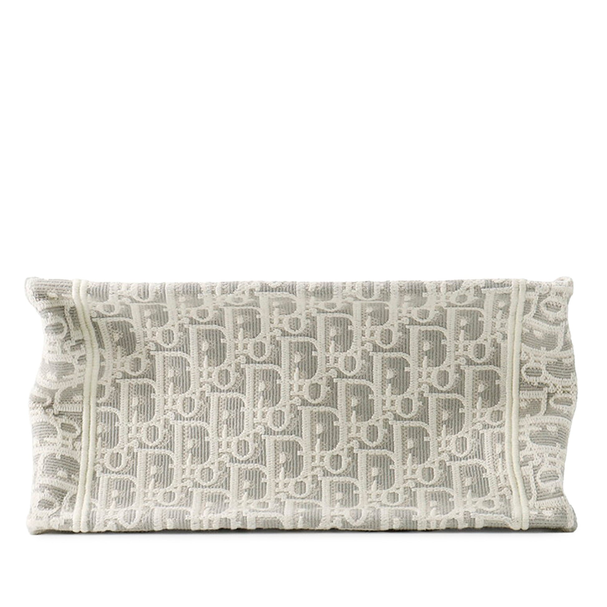 Dior Mini Oblique Embroidered Canvas Lace Book Tote
