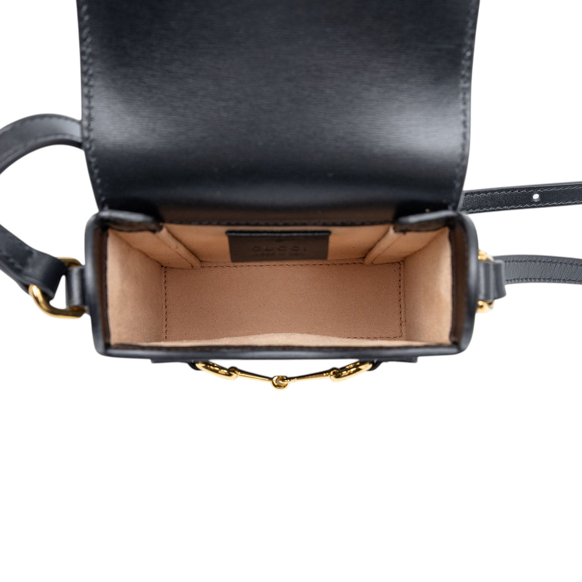 Gucci Mini Leather Horsebit 1955 Crossbody — Black