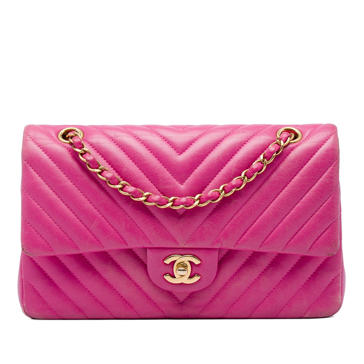 Chanel Medium Classic Chevron Lambskin Double Flap