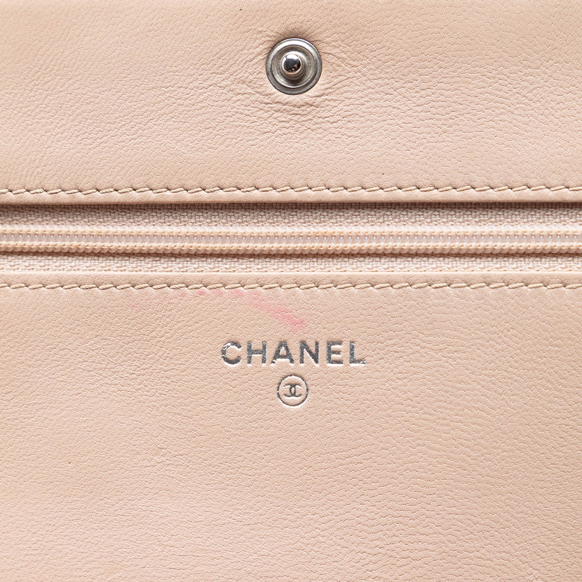 Chanel CC Quilted Lambskin Diamond Wallet On Chain