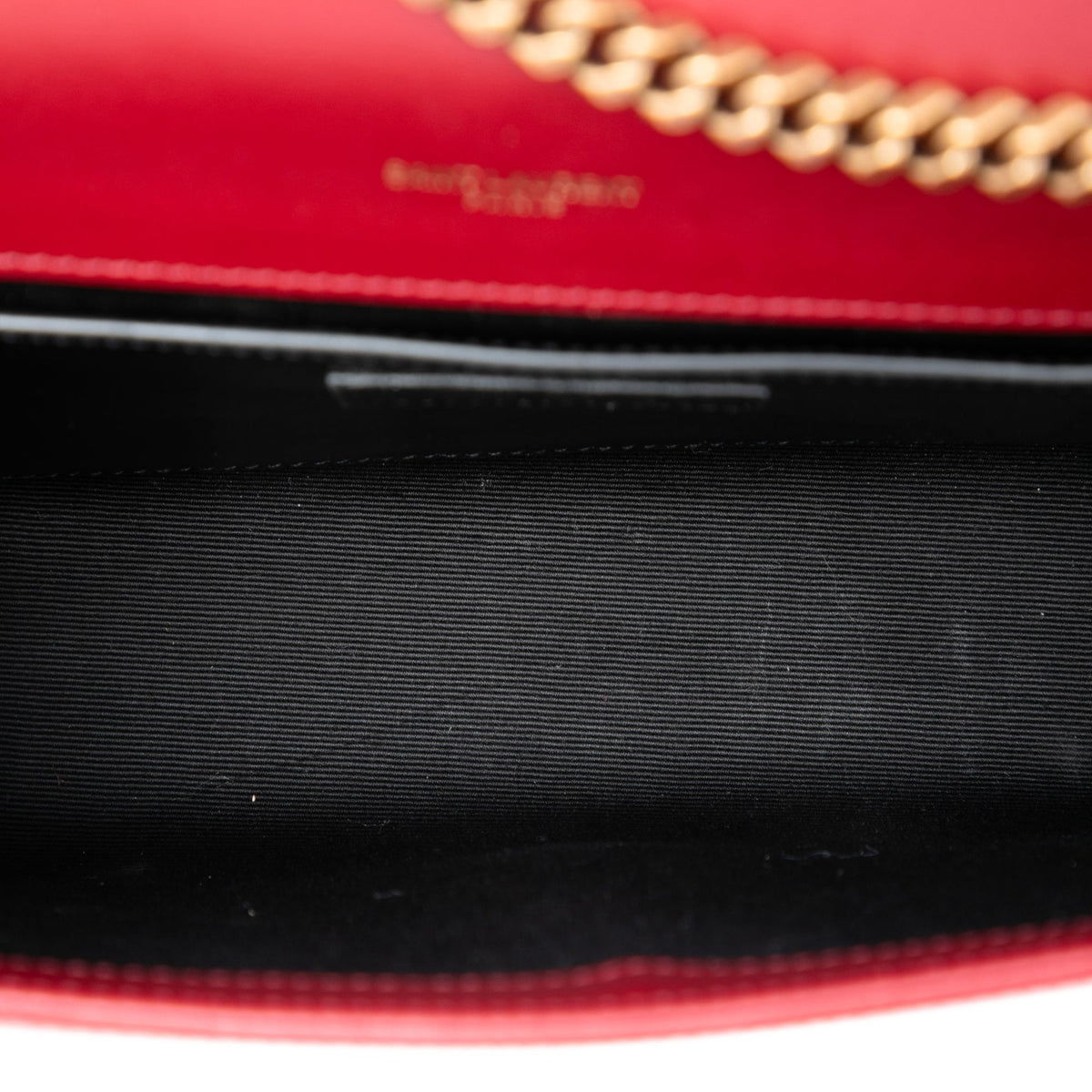 Saint Laurent Small Bicolor Lambskin and Patent Monogram Kate Chain Shoulder Bag — White
