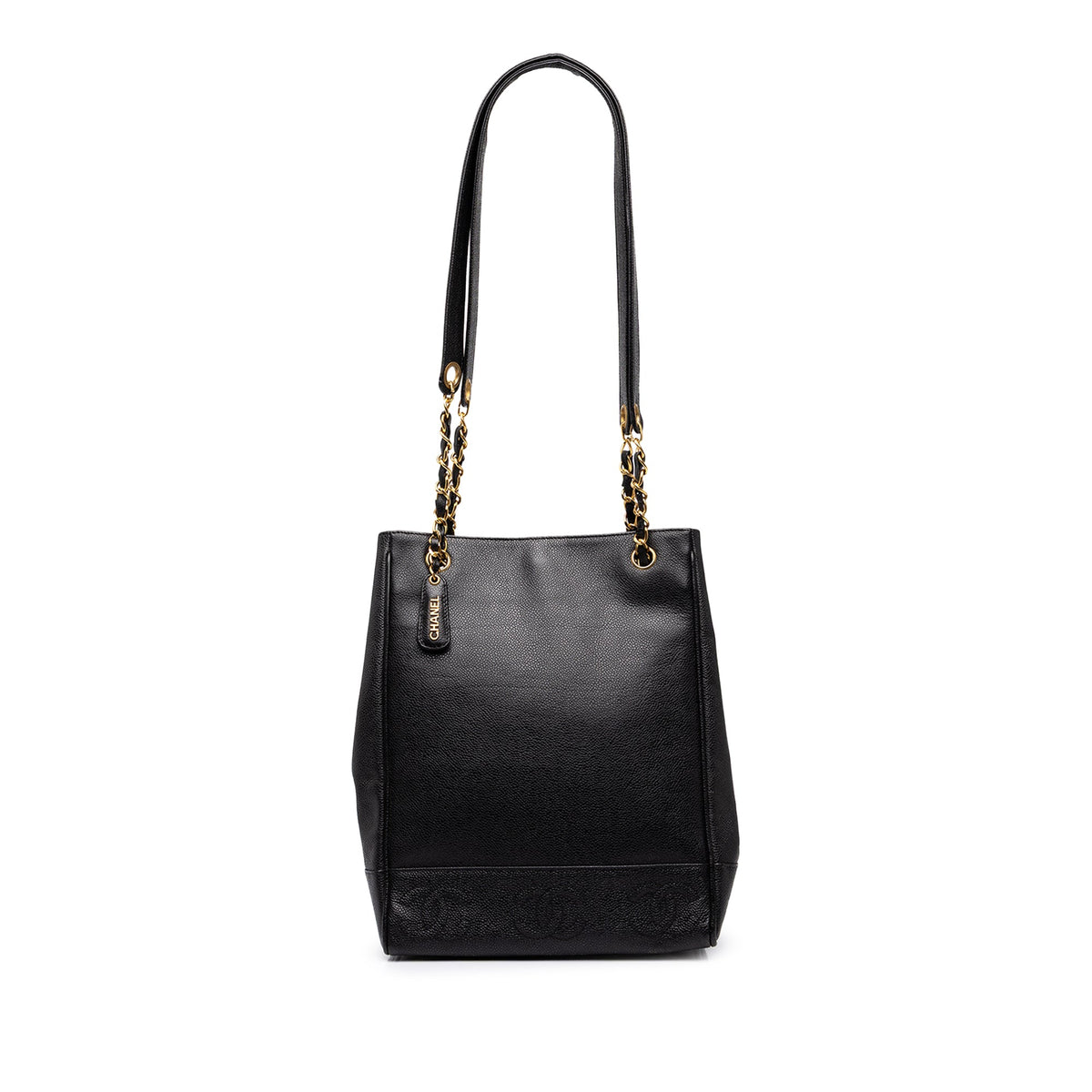 Chanel Triple CC Caviar Tote — Black