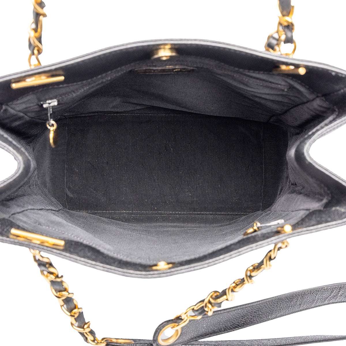 Chanel Triple CC Caviar Tote — Black