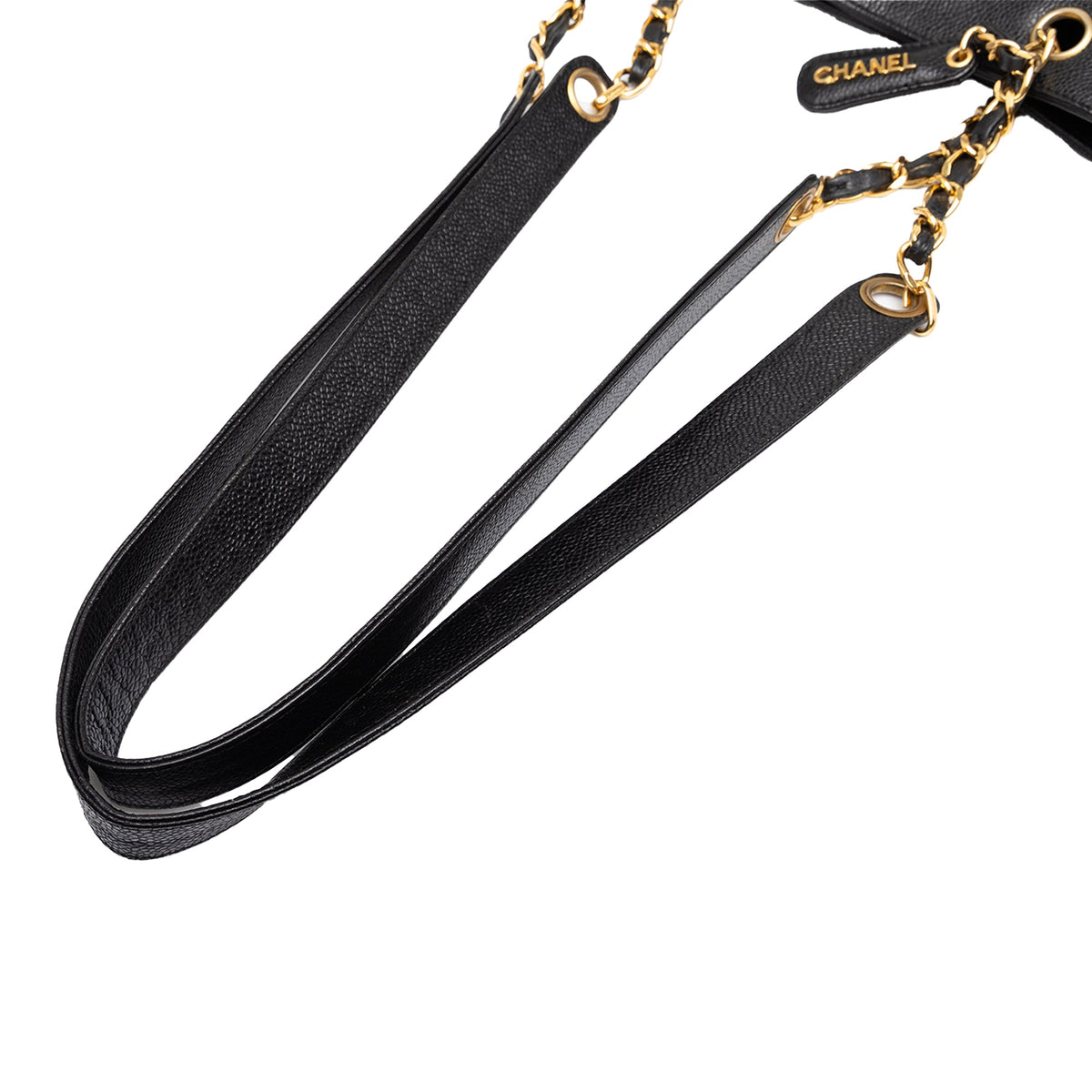Chanel Triple CC Caviar Tote — Black