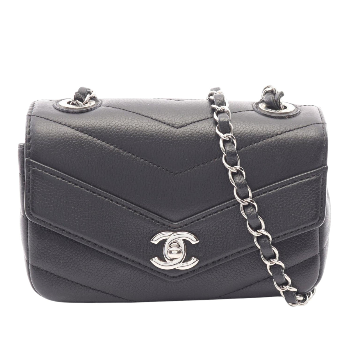 Chanel Mini Chevron Caviar Data Center Envelope Flap