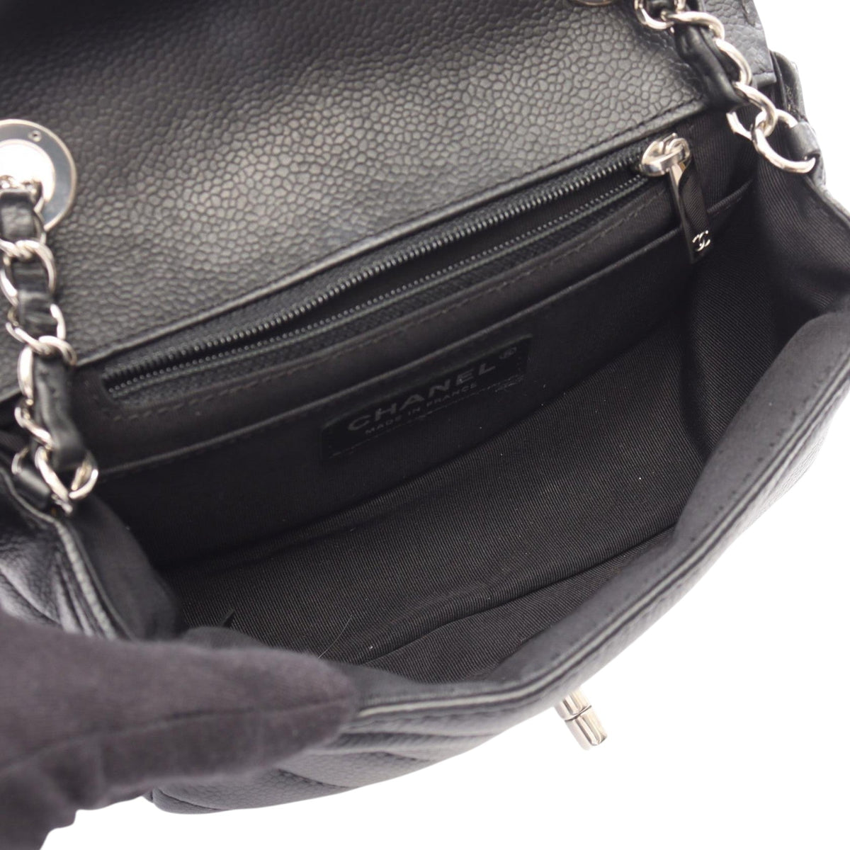 Chanel Mini Chevron Caviar Data Center Envelope Flap