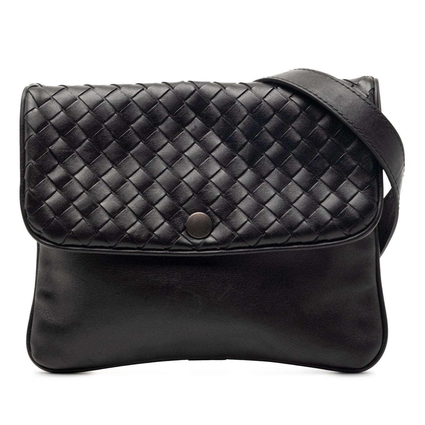 Bottega Veneta Intrecciato Trimmed Nappa Crossbody