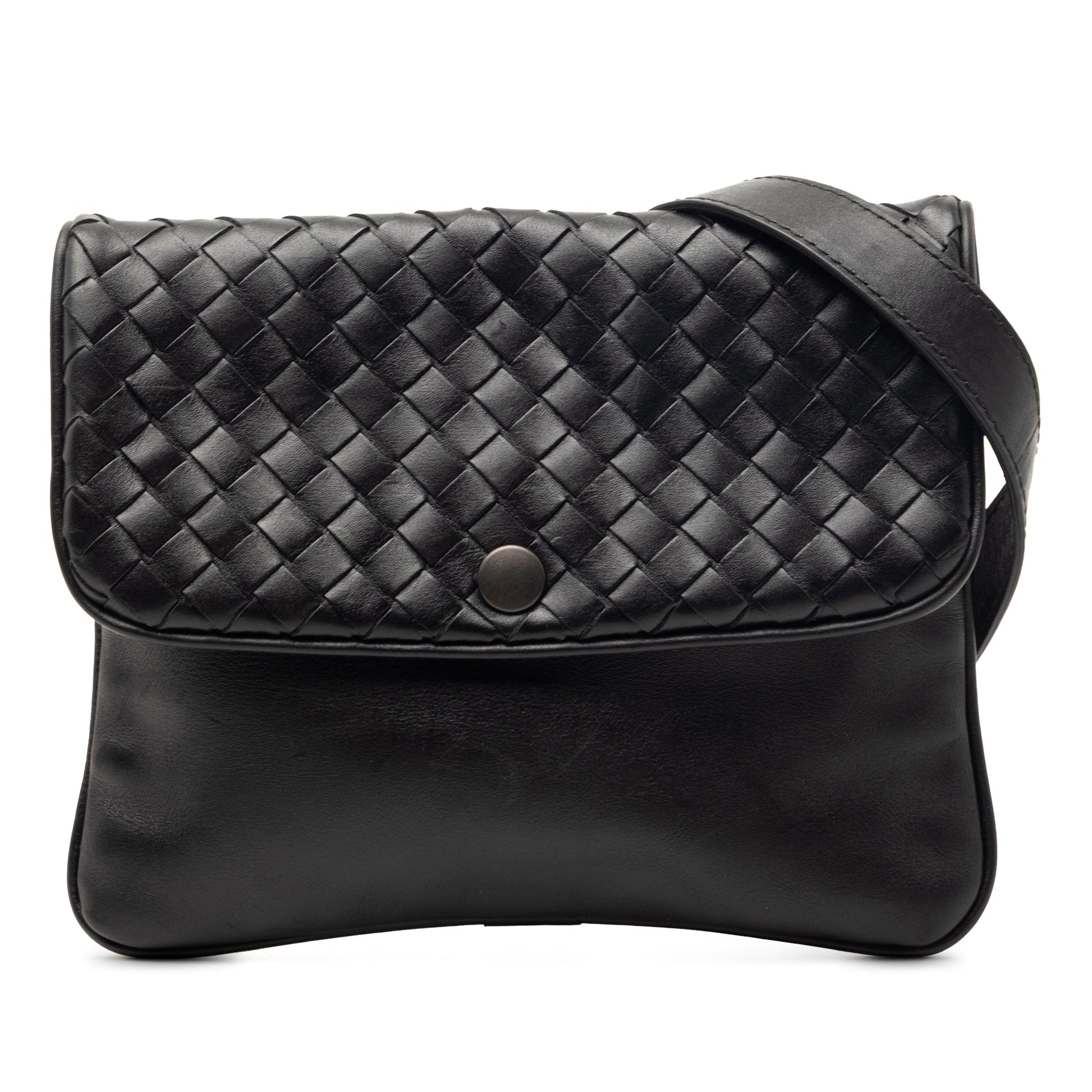 Bottega Veneta Intrecciato Trimmed Nappa Crossbody
