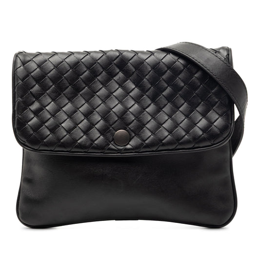 Bottega Veneta Intrecciato Trimmed Nappa Crossbody