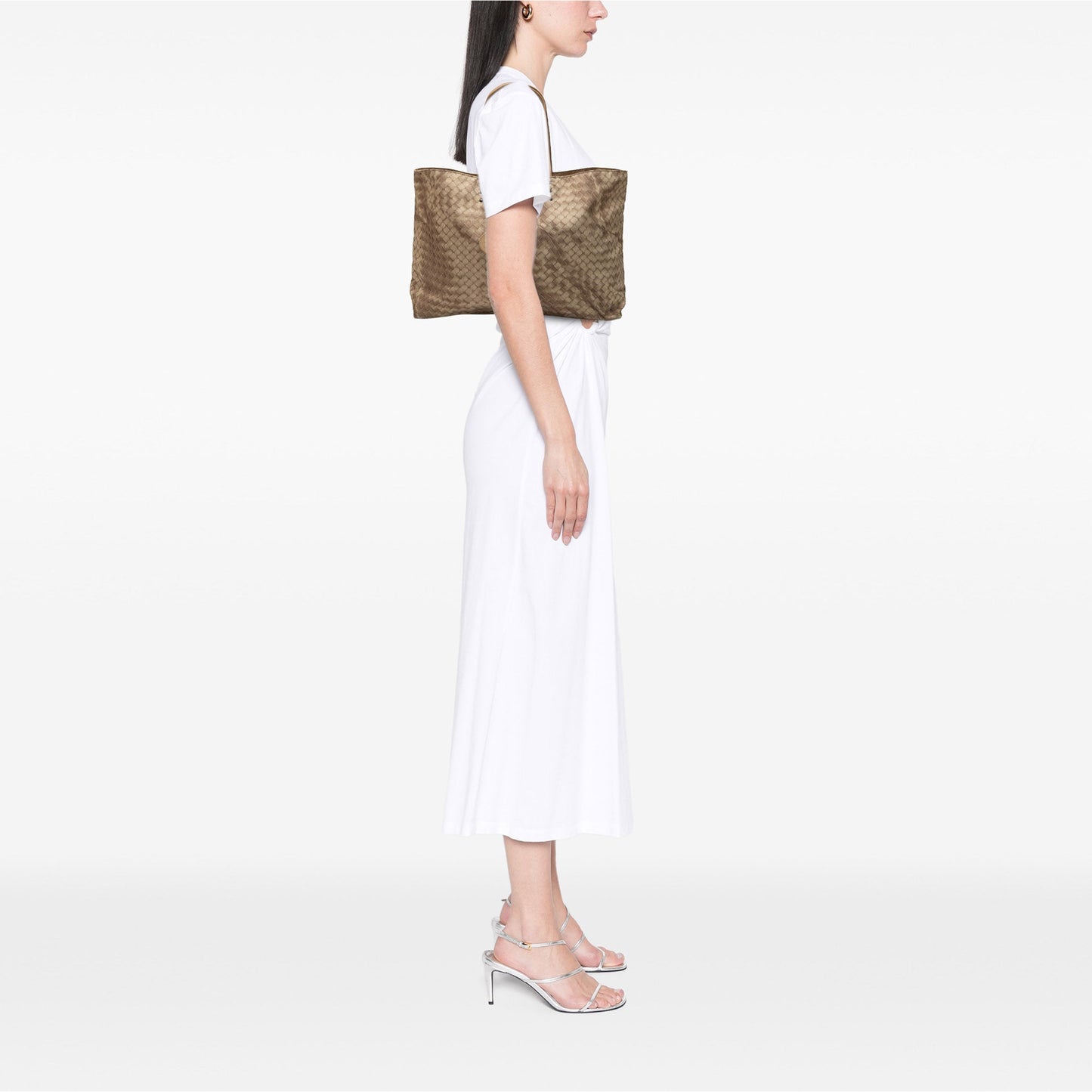 Bottega Veneta Nylon Intrecciolusion Tote