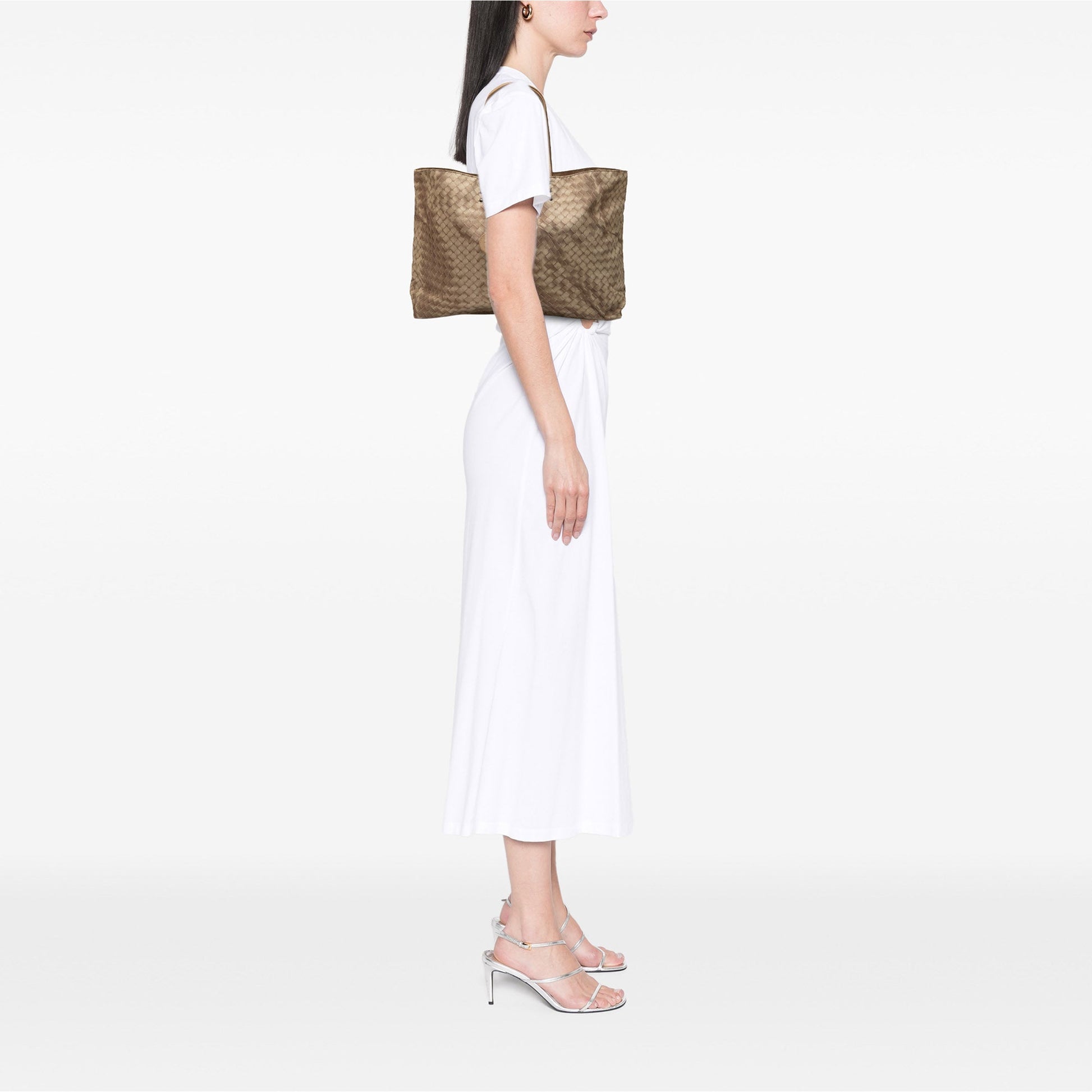 Bottega Veneta Nylon Intrecciolusion Tote