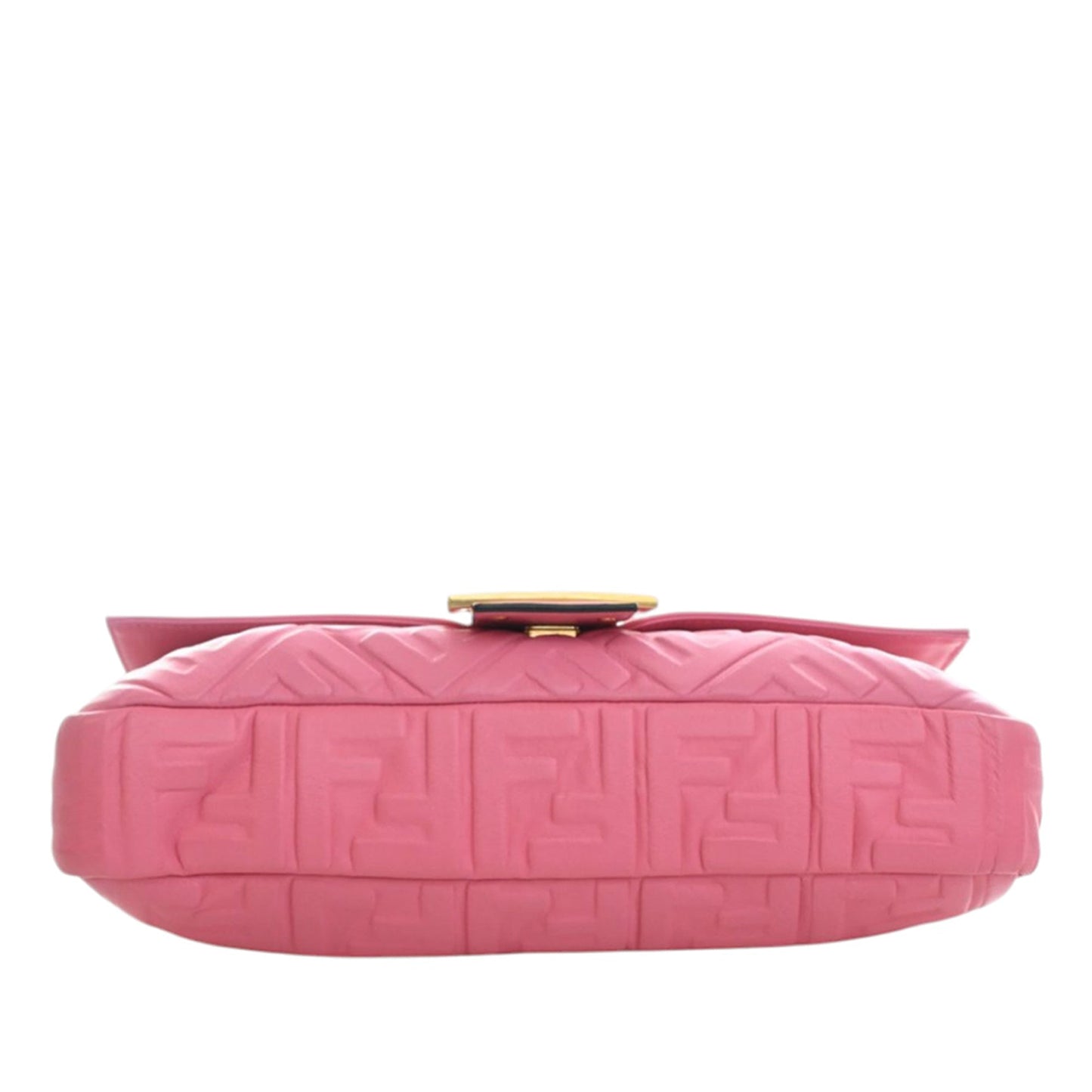 Fendi Large Zucca Embossed Leather Baguette Satchel