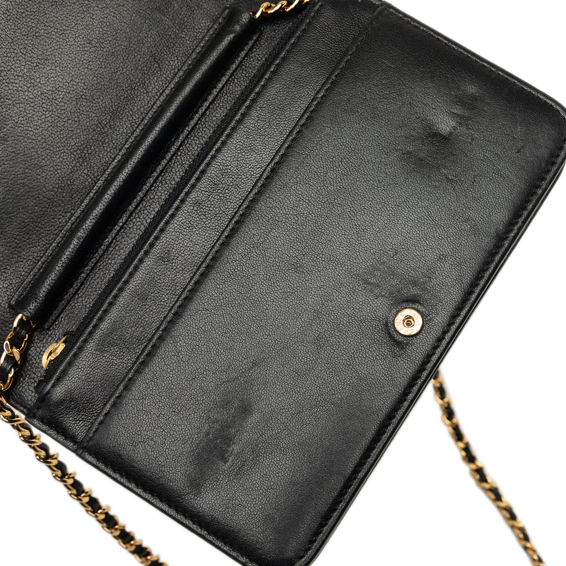 Chanel Quilted Lambskin Mademoiselle Wallet on Chain