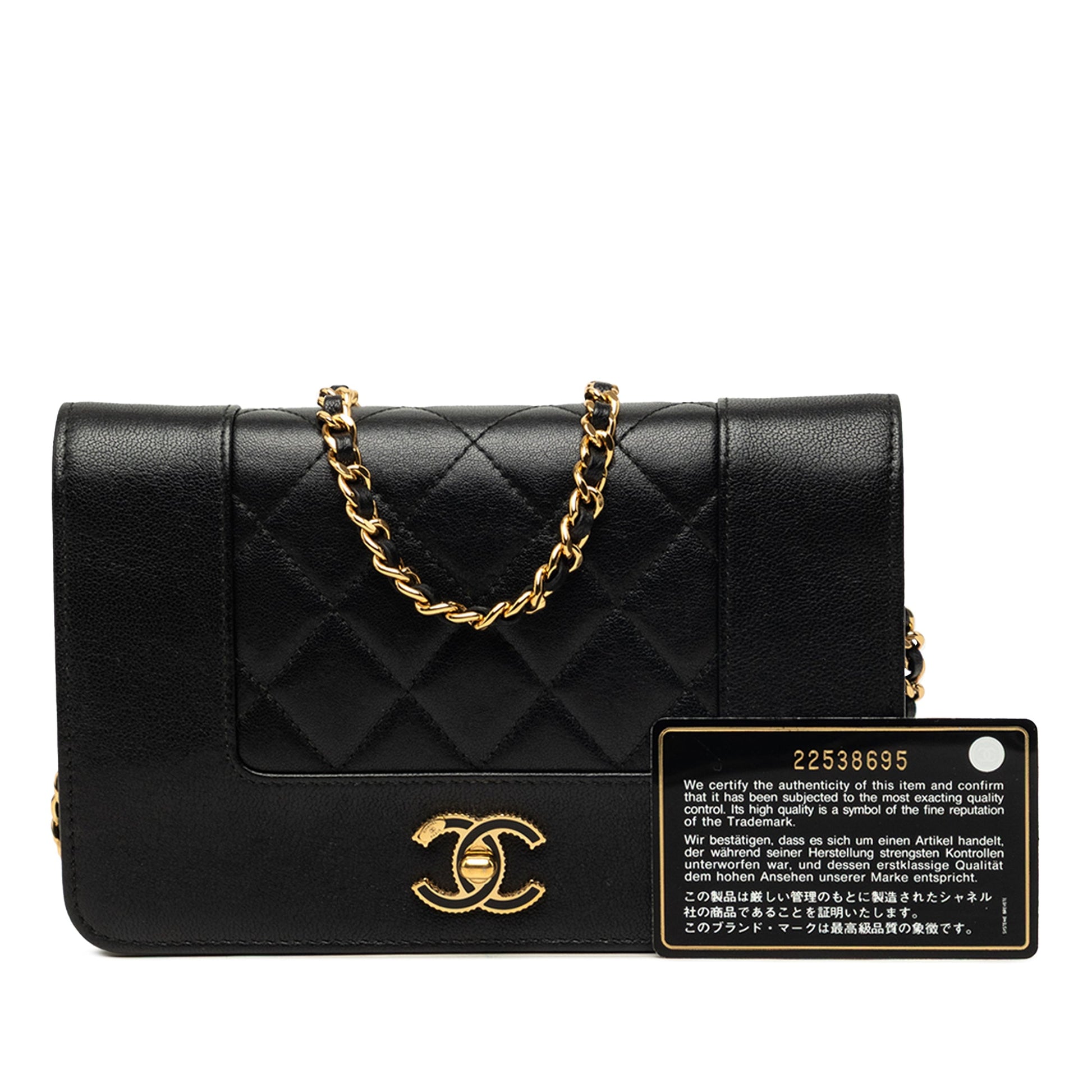 Chanel Quilted Lambskin Mademoiselle Wallet on Chain