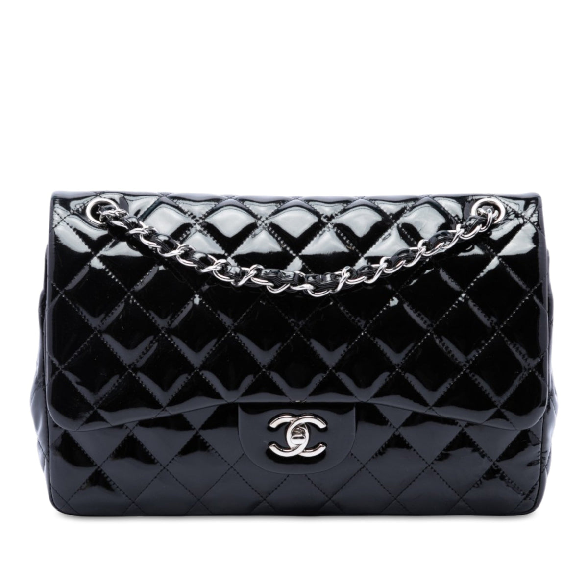 Chanel Jumbo Classic Patent Double Flap