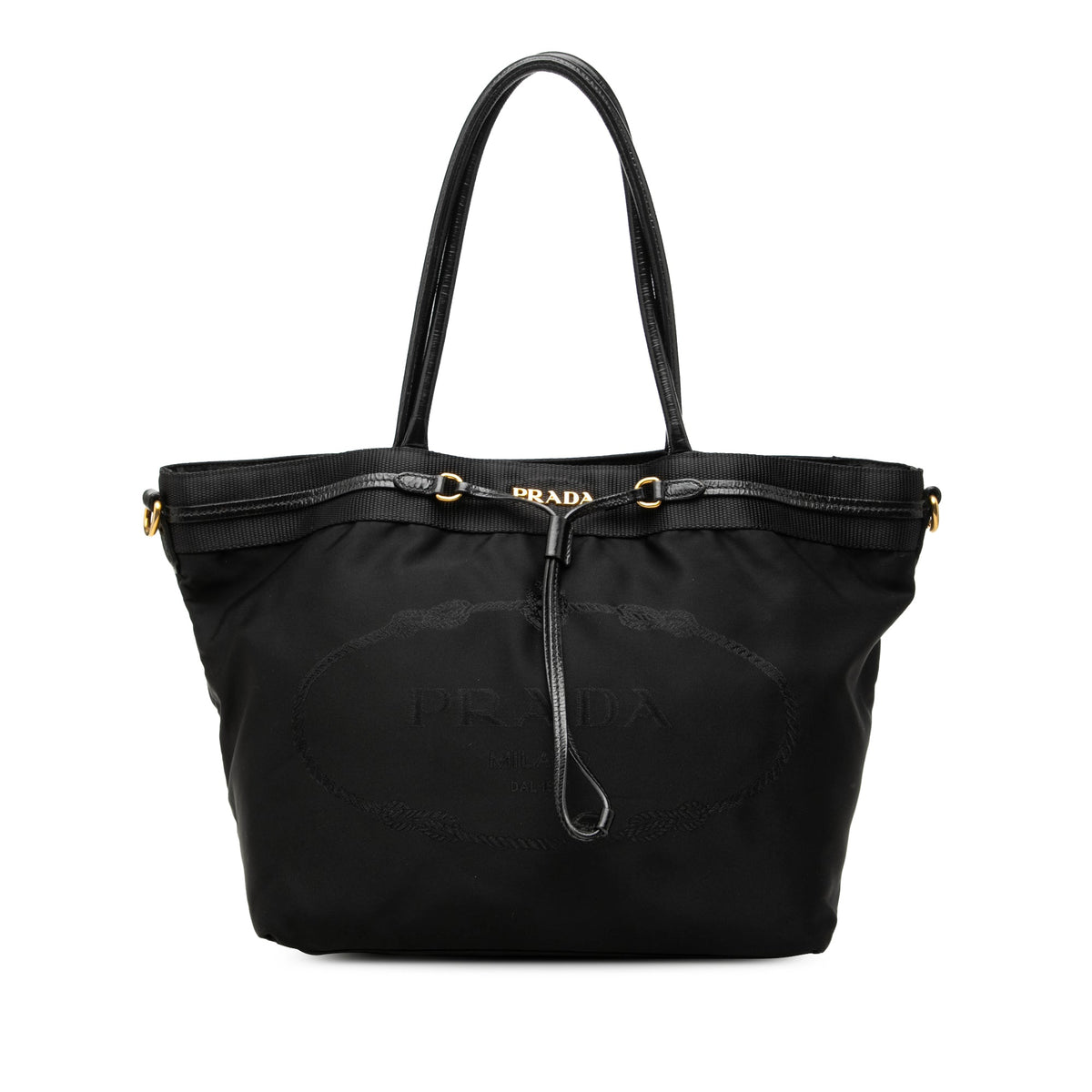 Prada Tessuto Canapa Logo Satchel