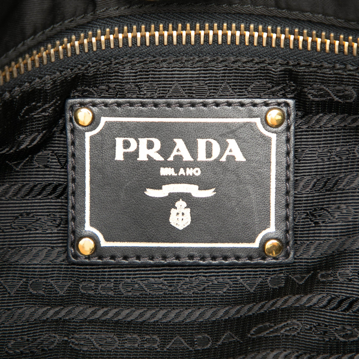 Prada Tessuto Canapa Logo Satchel