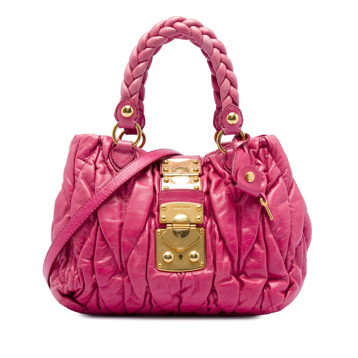 Miu Miu Matelasse Lambskin Coffer Satchel
