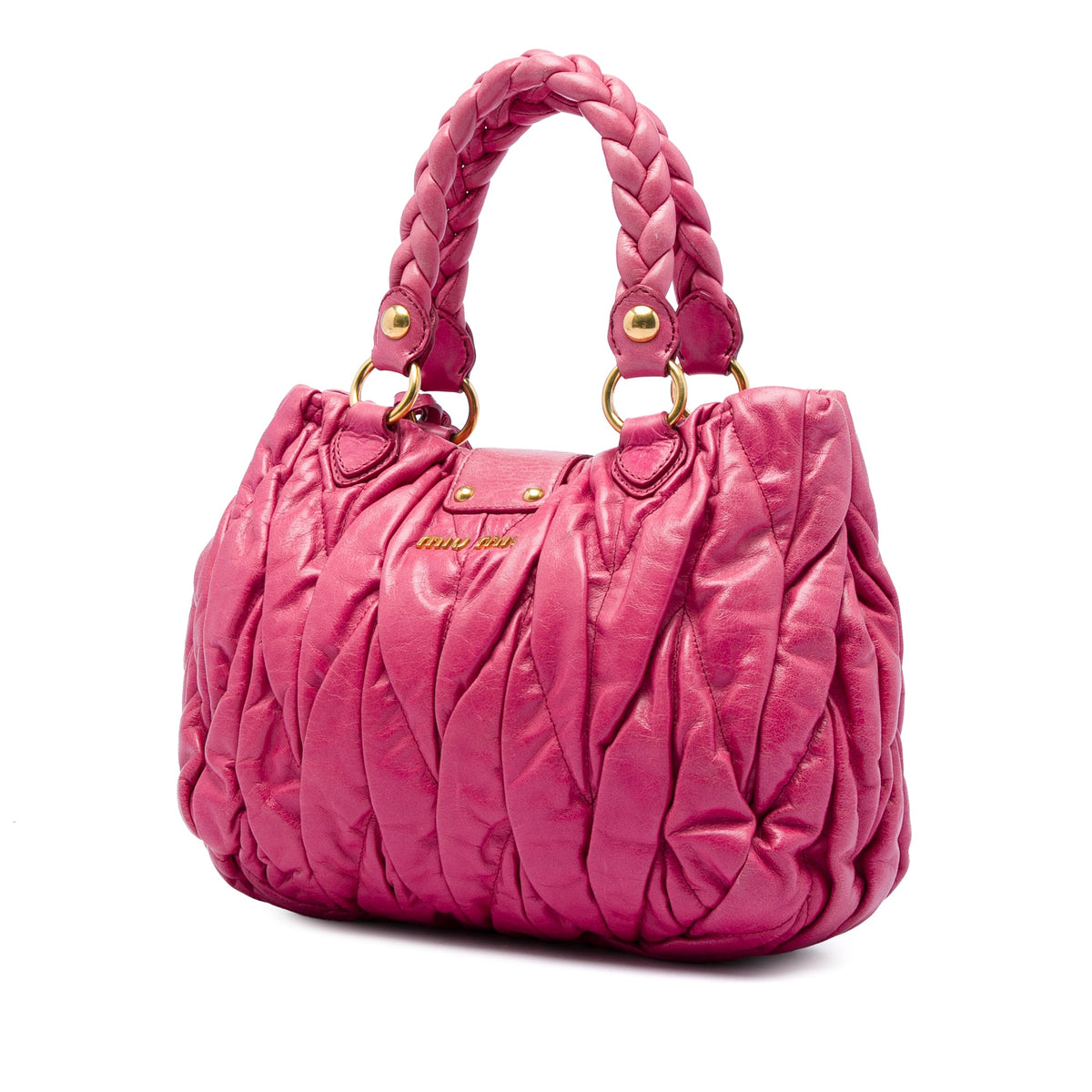 Miu Miu Matelasse Lambskin Coffer Satchel