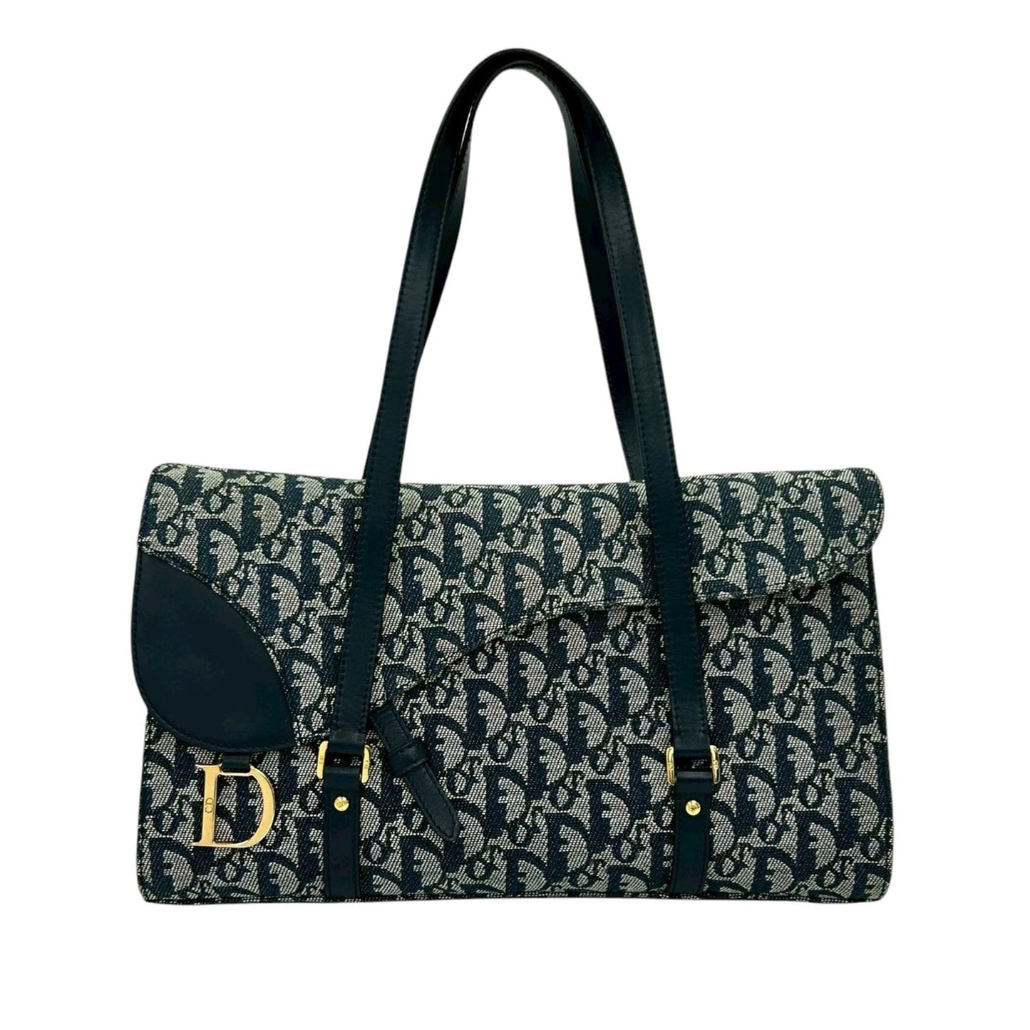 Dior Diorissimo Trotter Canvas Saddle Shoulder Bag