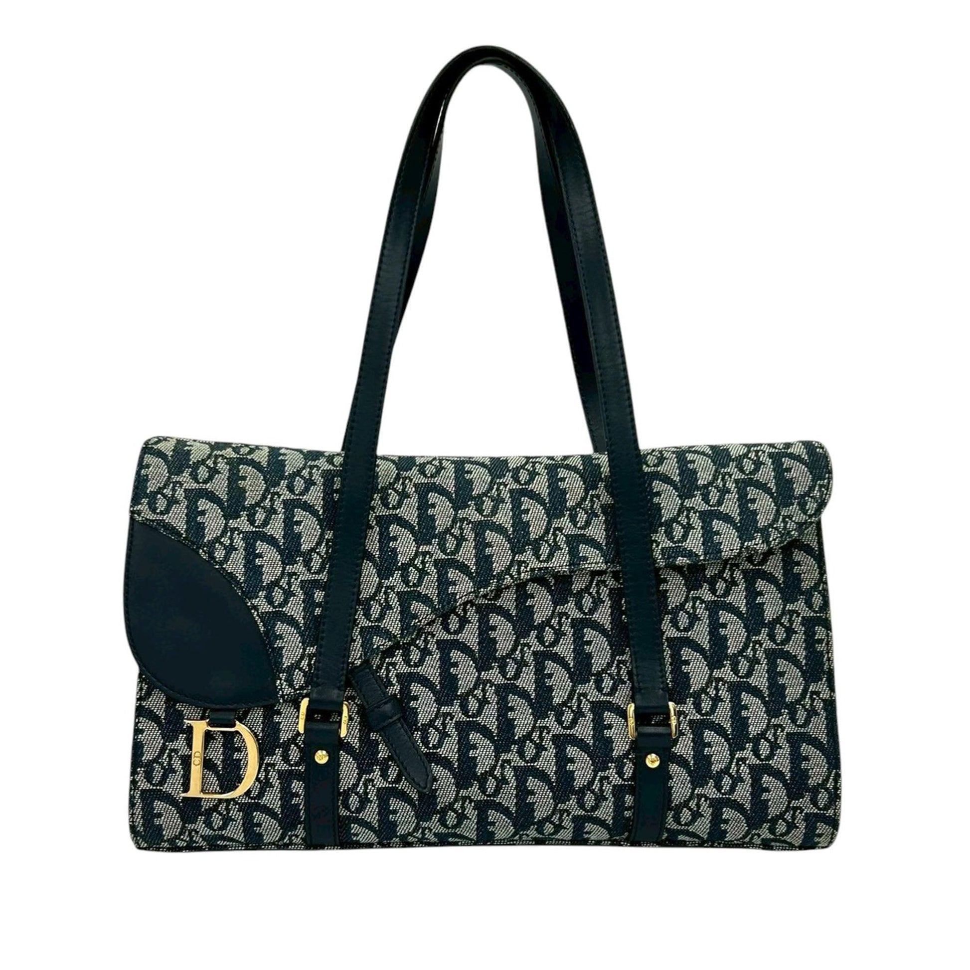 Dior Diorissimo Trotter Canvas Saddle Shoulder Bag