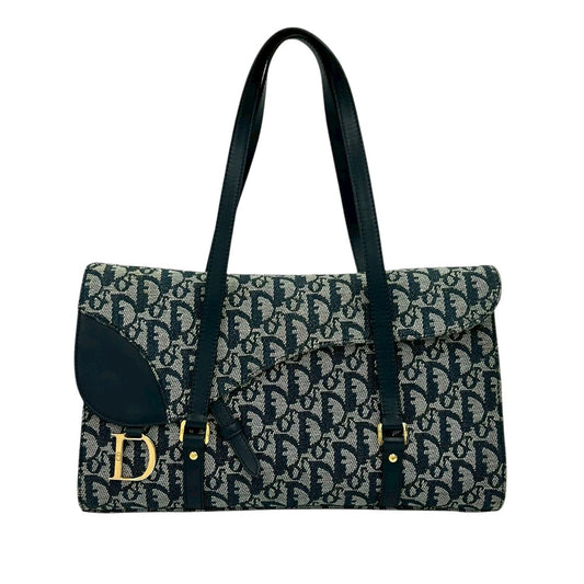 Dior Diorissimo Trotter Canvas Saddle Shoulder Bag